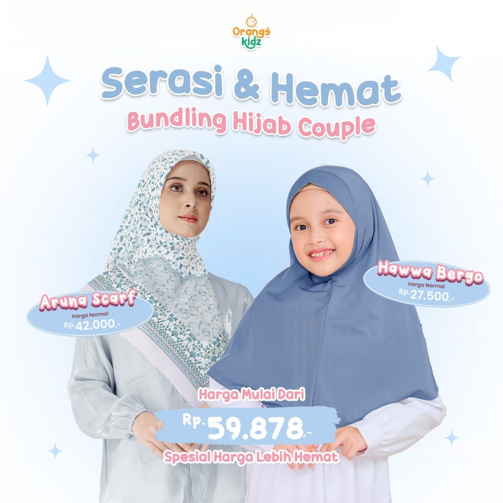 Hijab Instan Bergo Dagu Malay Hawwa Anak Jersey Premium