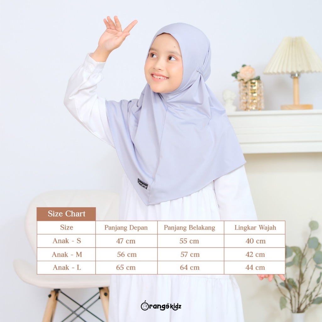 Bergo Soft Pet Tali Anak Celia Daily Hijab / Bergo Maryam Anak Jersey Premium