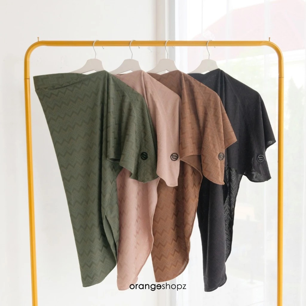 Bergo Instan Knit Motif Zanera Three Tone Daily Hijab