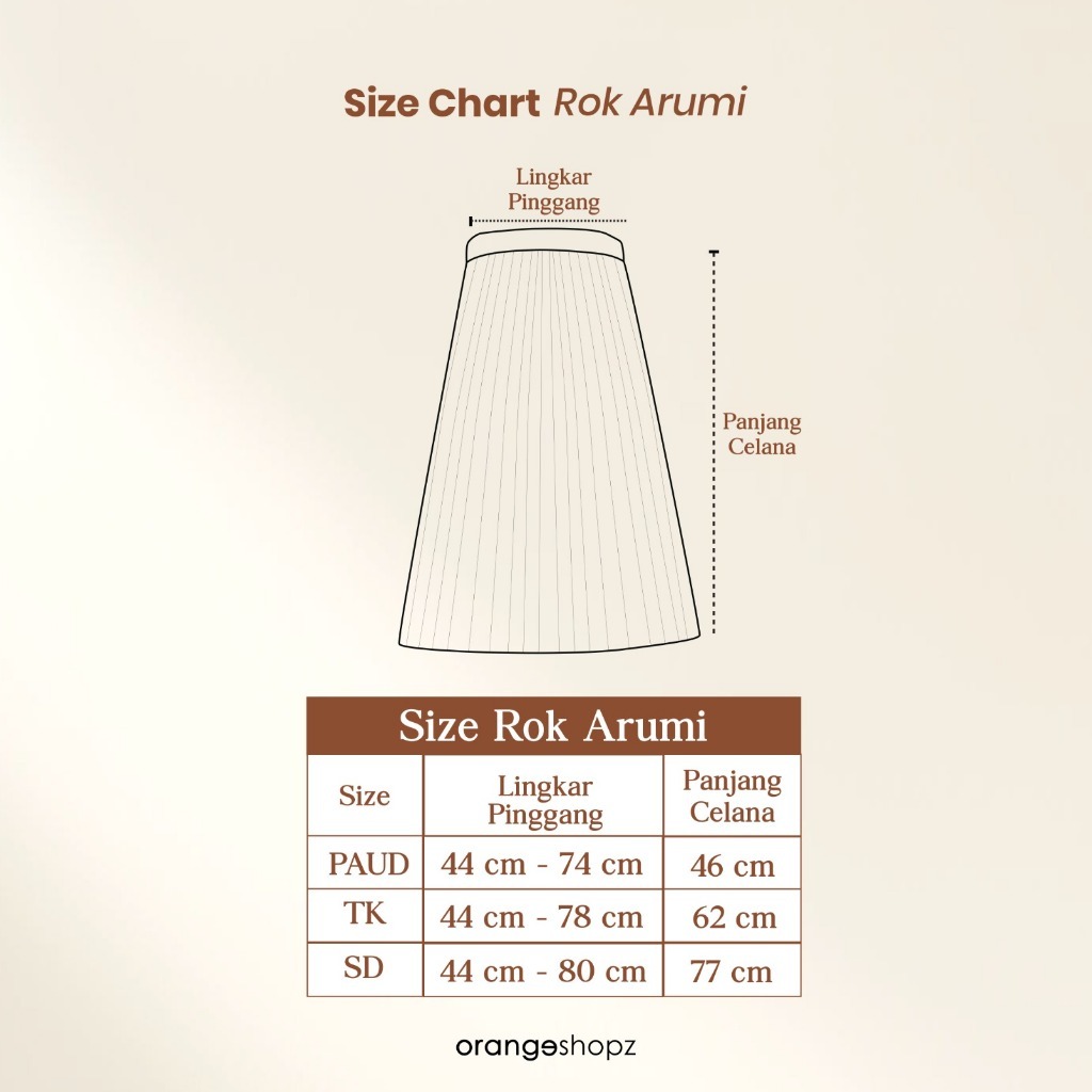 Rok Plisket Anak Arumi A Line Pleated Skirt