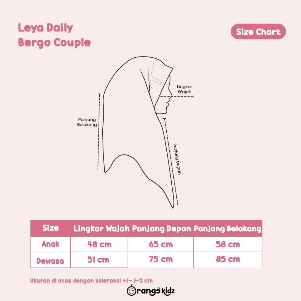Hijab Instan Bergo Knit Anak Leya Dailywear