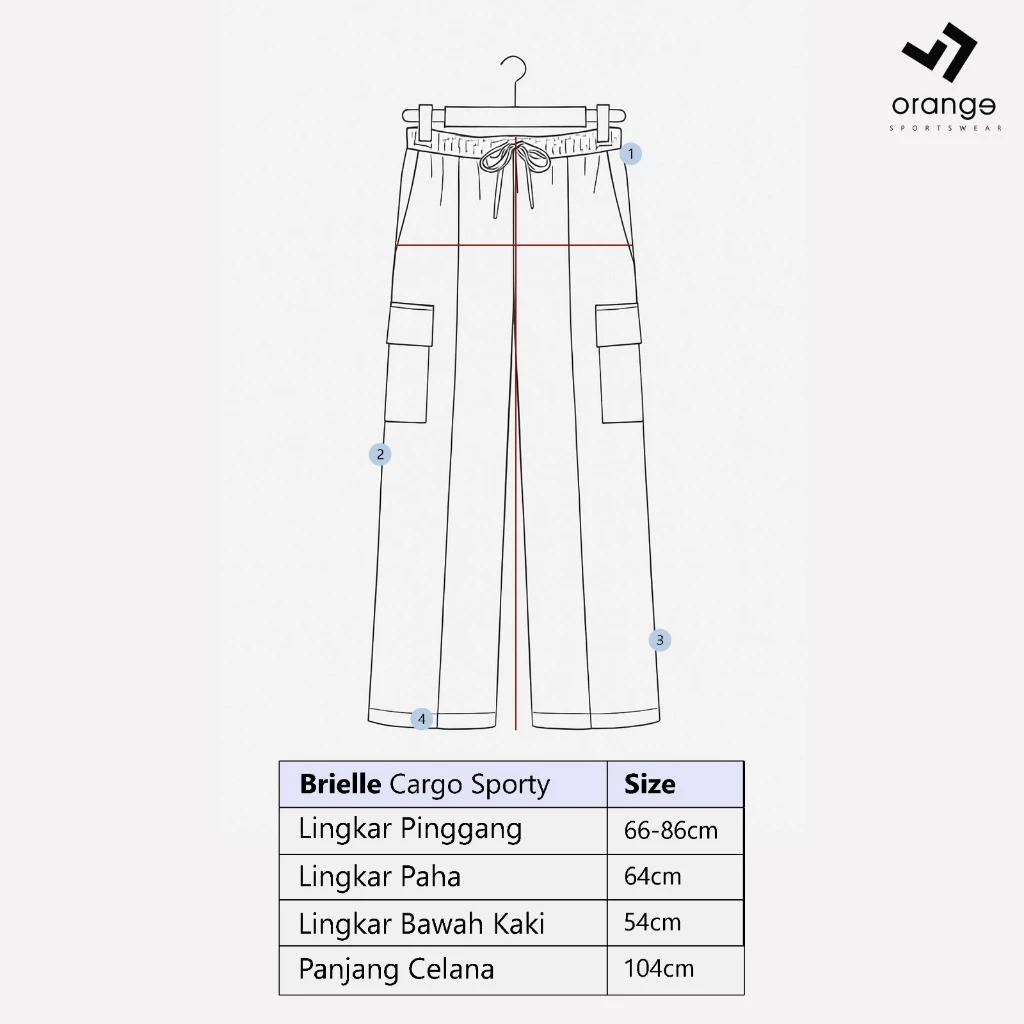 Celana Kargo Wanita Olahraga Brielle Cargo Sporty