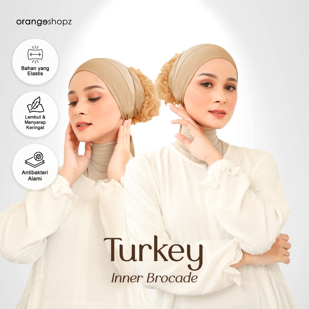 Ciput Hijab Brukat Inner Turki Brocade Tali Murah Kualitas Premium
