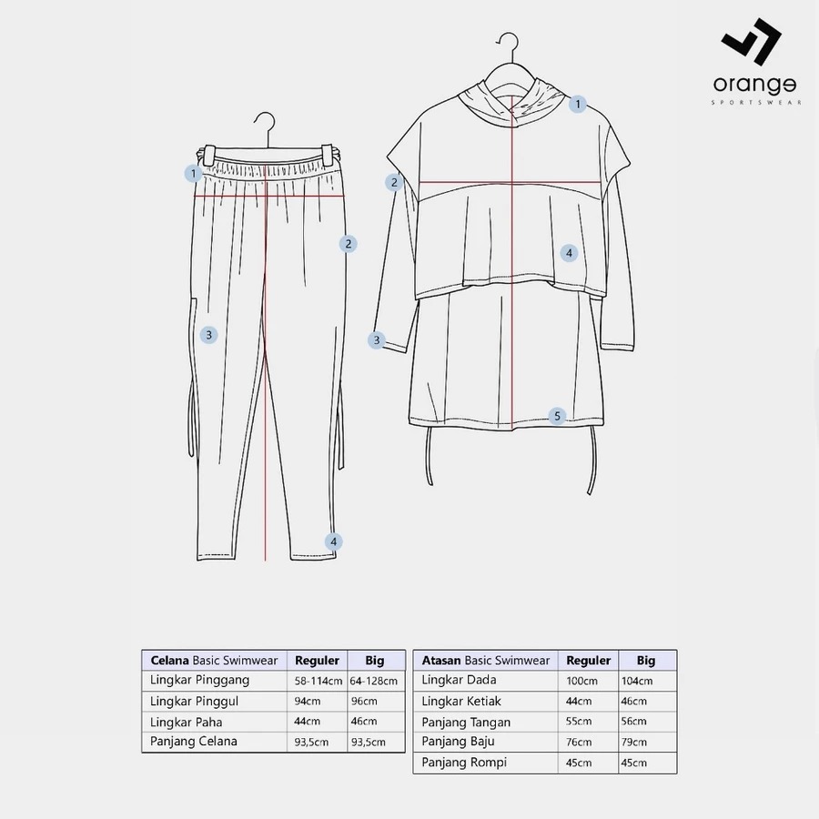 Set Baju Renang Muslim Wanita Syari Nayla Basic Swimwear