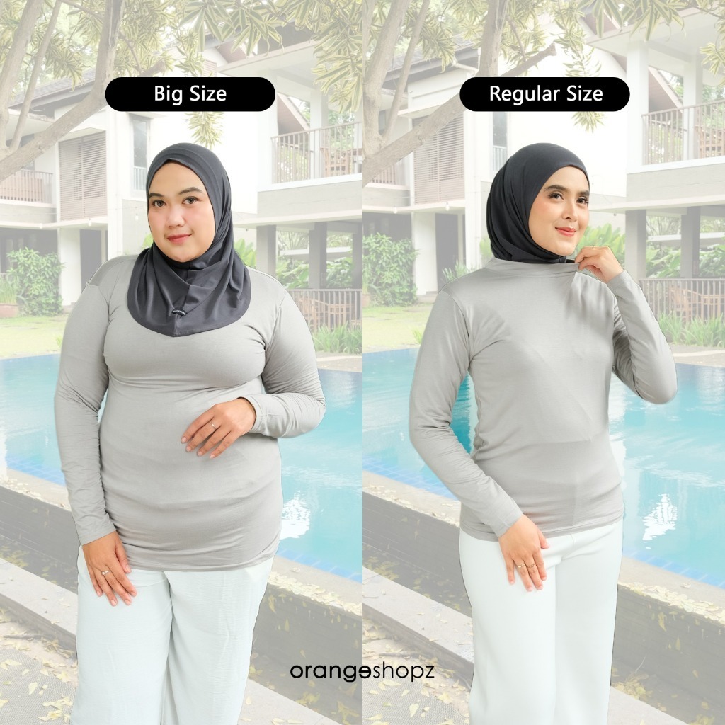 Manset Kaos Badan Wanita Inner Lengan Panjang Shaffa Daily Manset Premium