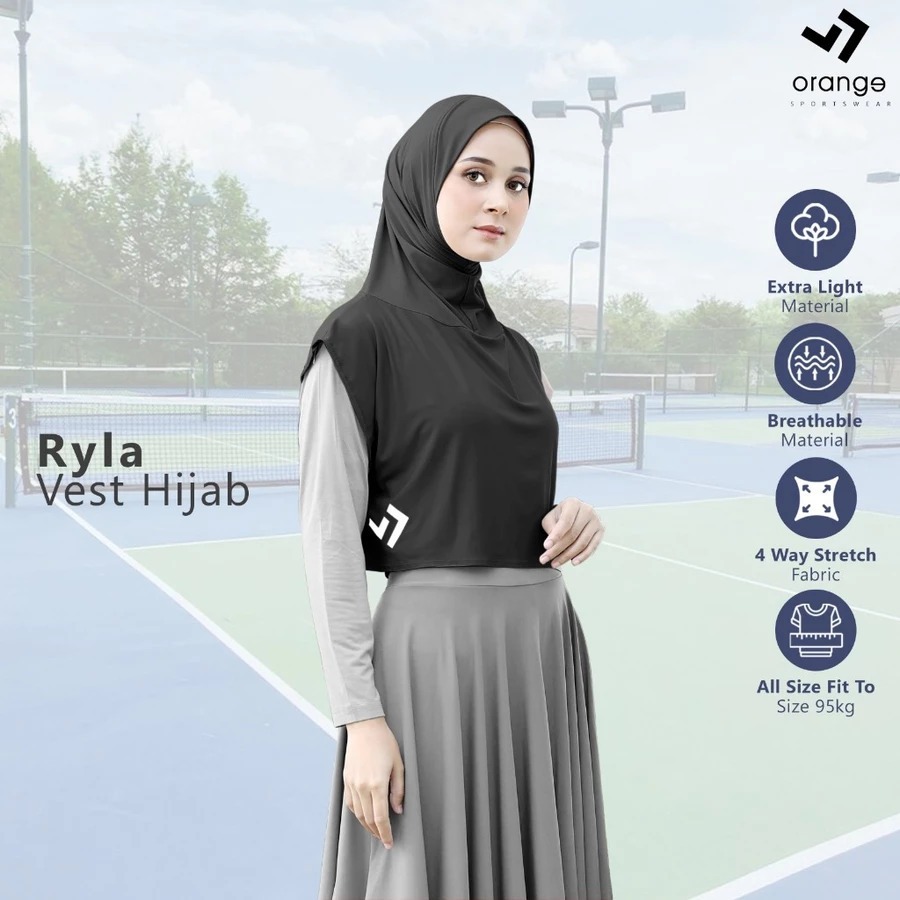 Hijab Rompi Sport Instan Jersey Premium Ryla Vest