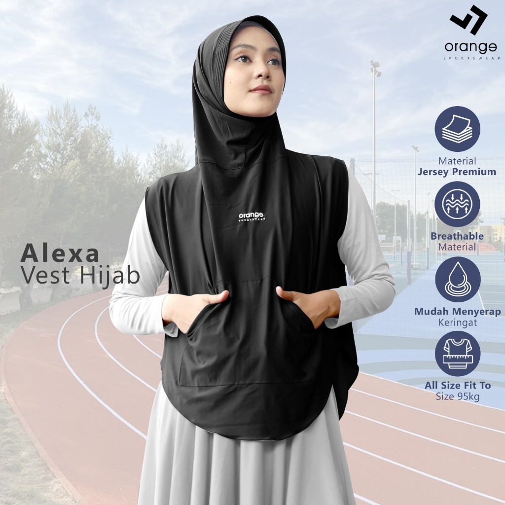 Hijab Vest Rompi Olahraga Wanita Jersey Premium Alexa Sporty