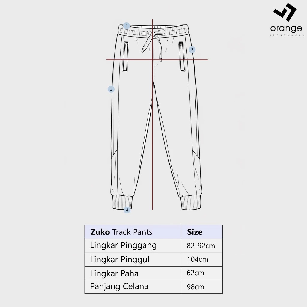 Celana Panjang Training Olahraga Unisex Jogger Zuko Track Pants