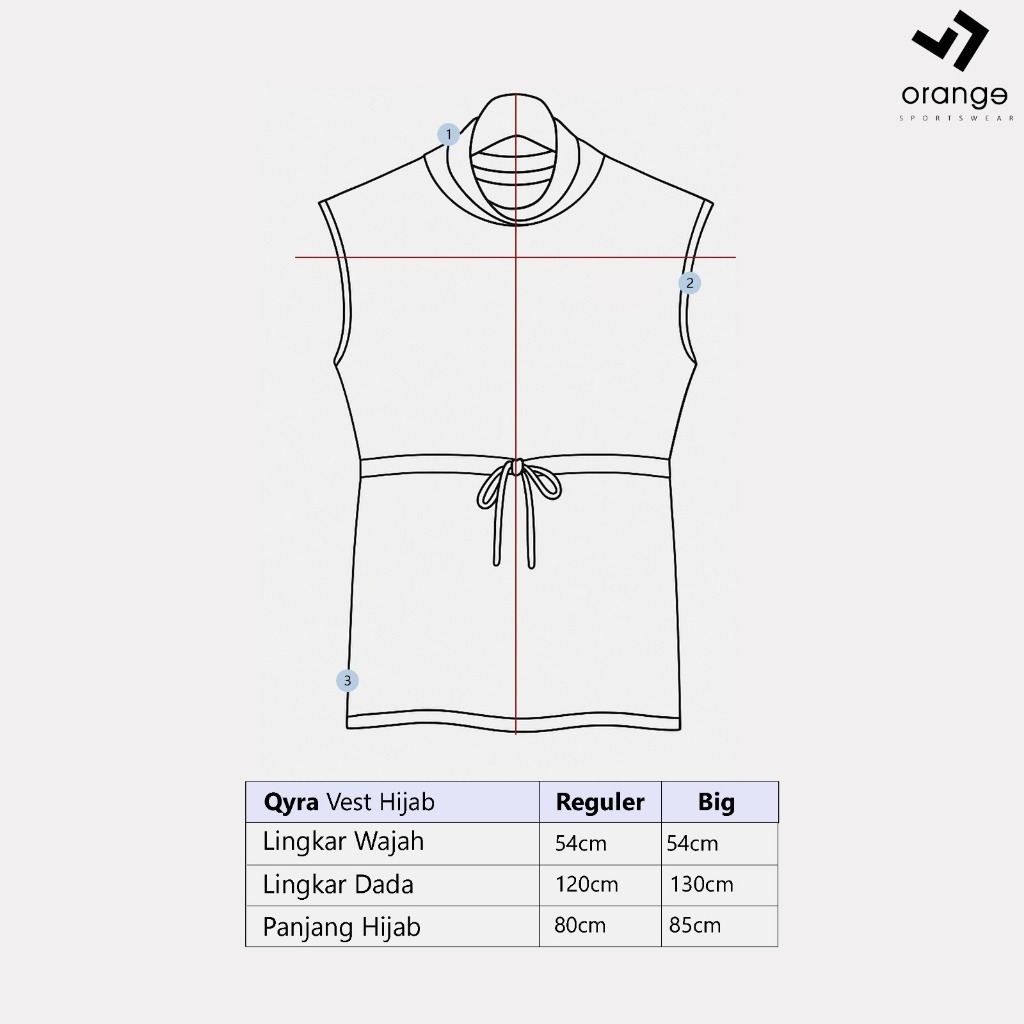 Hijab Rompi Outer Tali Olahraga Qyra Vest Sporty