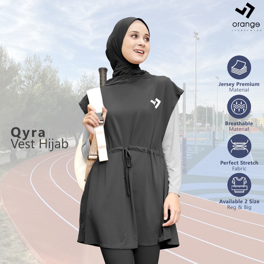 Image of Hijab Rompi Outer Tali Olahraga Qyra Vest Sporty