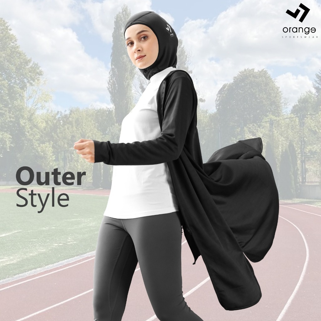 Cardigan Tunic Hoodie Olahraga Vella Sporty