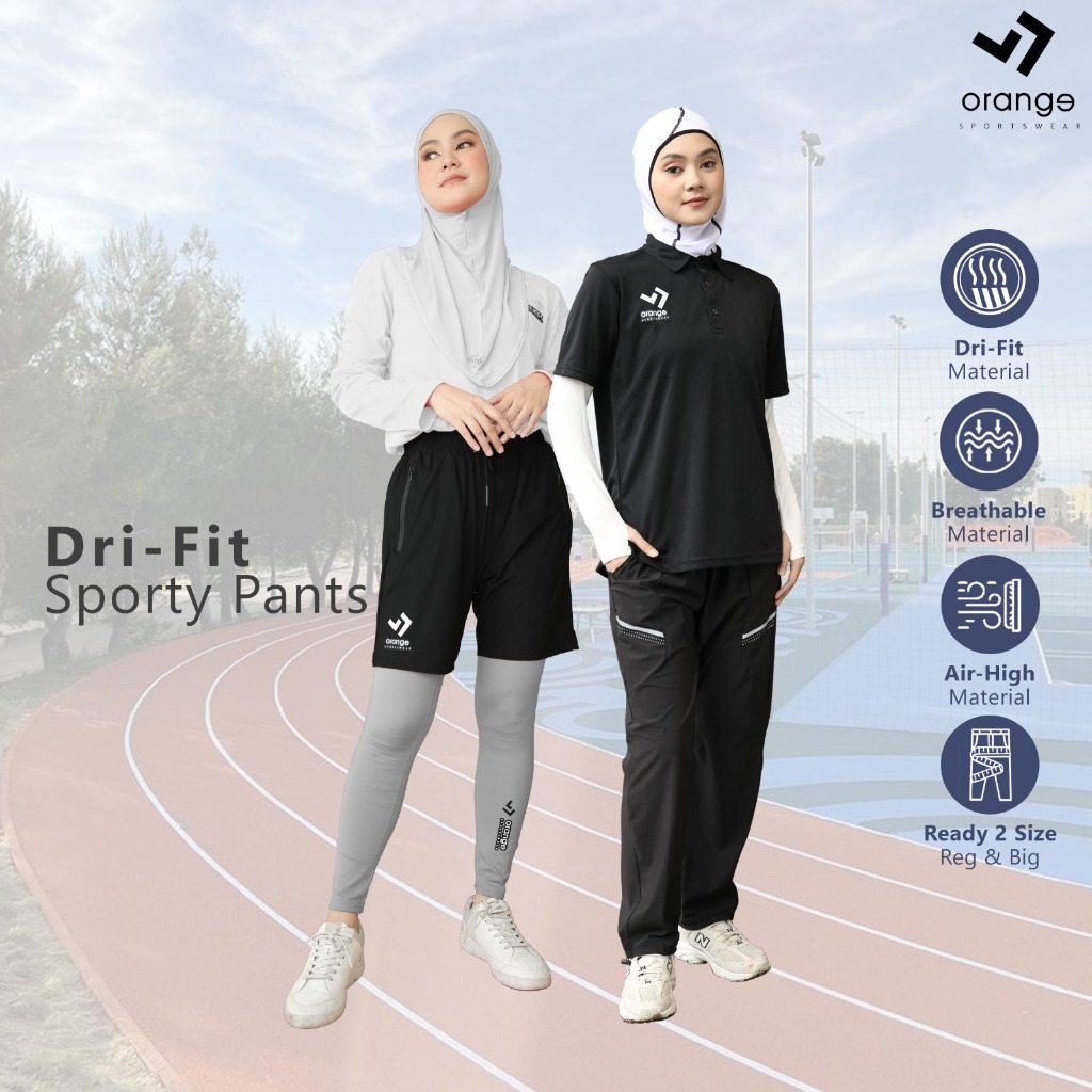 Image of Celana Olahraga Santai Polos Hitam Unisex Dri-Fit Sporty Pants