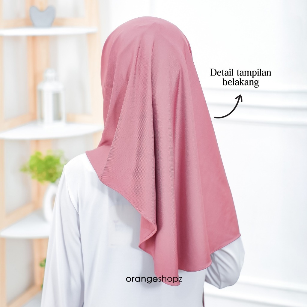 Hijab Pashmina Instan Inner Bando Meleyot Oval Anak Perempuan Jersey Premium