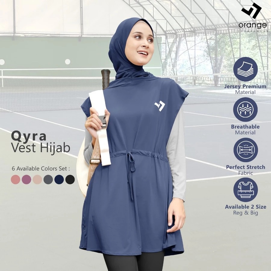 Hijab Rompi Outer Tali Olahraga Qyra Vest Sporty