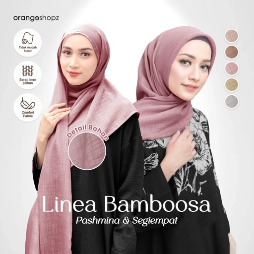 Hijab Segiempat Viscose Linen (Linea Bamboosa Daily Hijab)