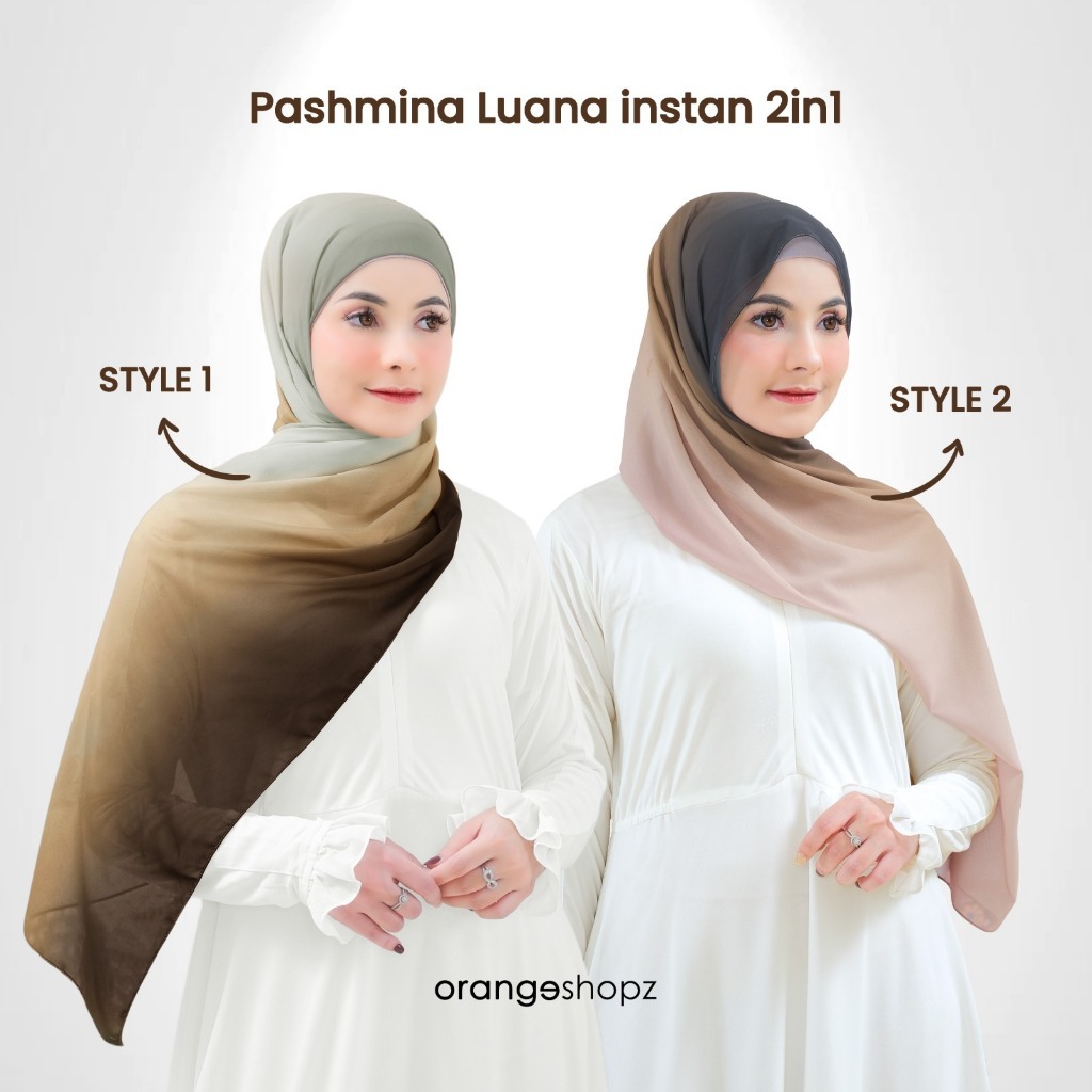 Pashmina Instan Gradasi Luana Eksklusif Premium