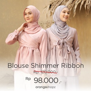 Atasan Blouse Wanita Shimmer Ribbon
