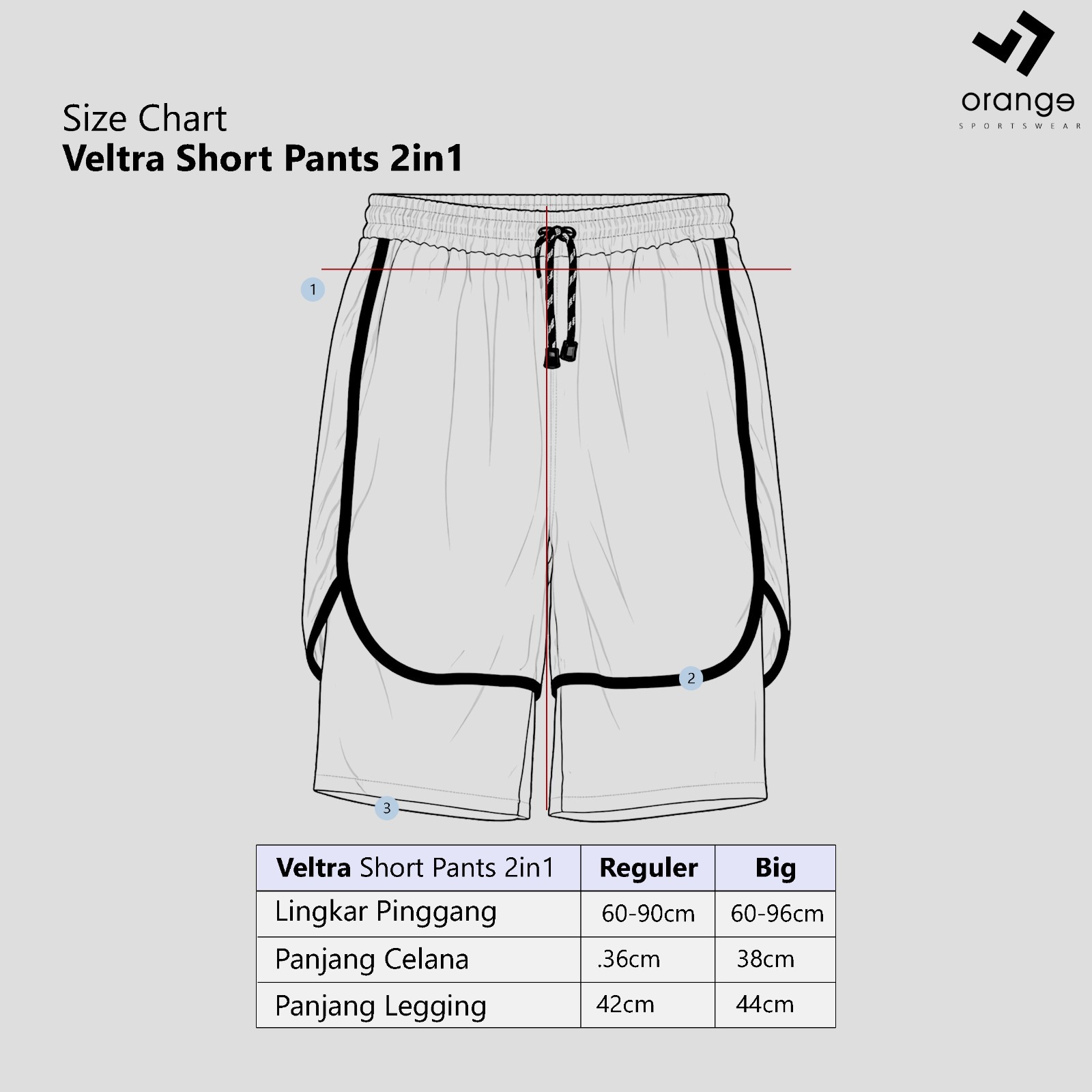 Celana Lari Pria Pakaian Olahraga Sport Running Gym Fitness Veltra 2in1 Short Pants