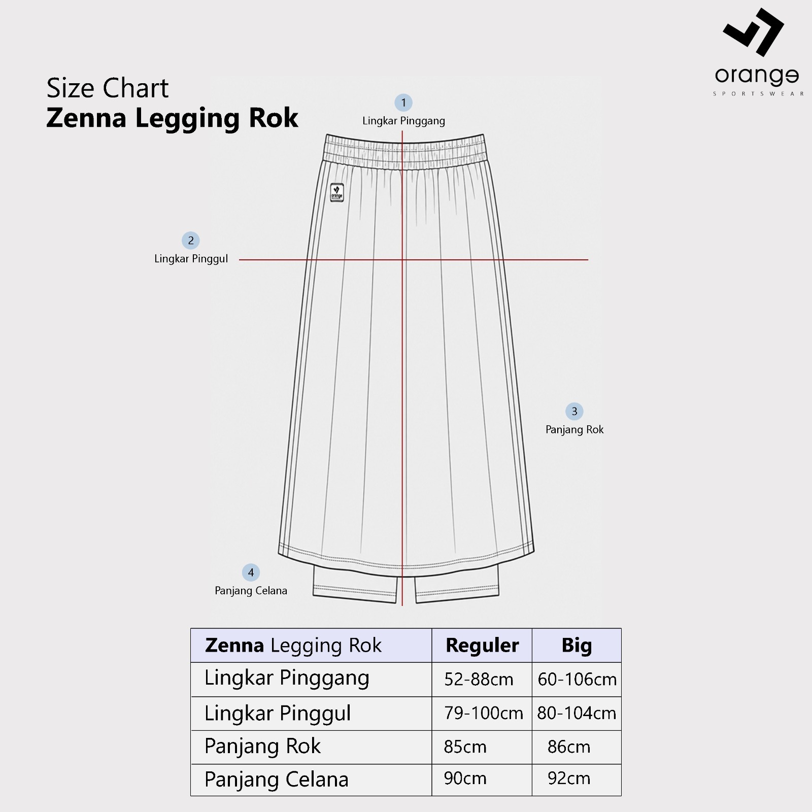 Legging Rok Panjang Olahraga Muslimah Zenna Sporty