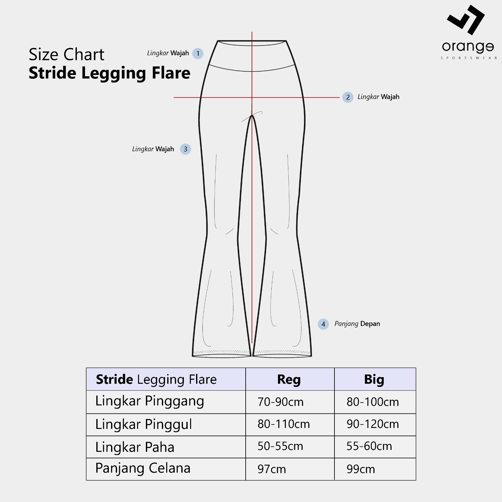 Celana Olahraga Wanita High Waist Cutbray Polos Stride Flare Legging Sporty Premium