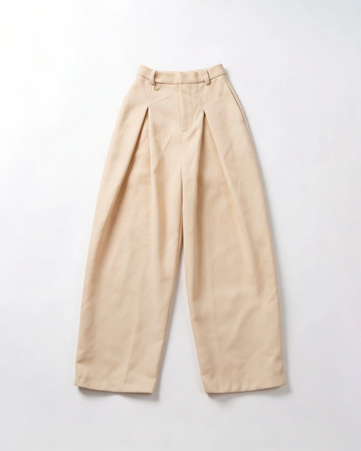 Image of Camden Pleated Pants Cream