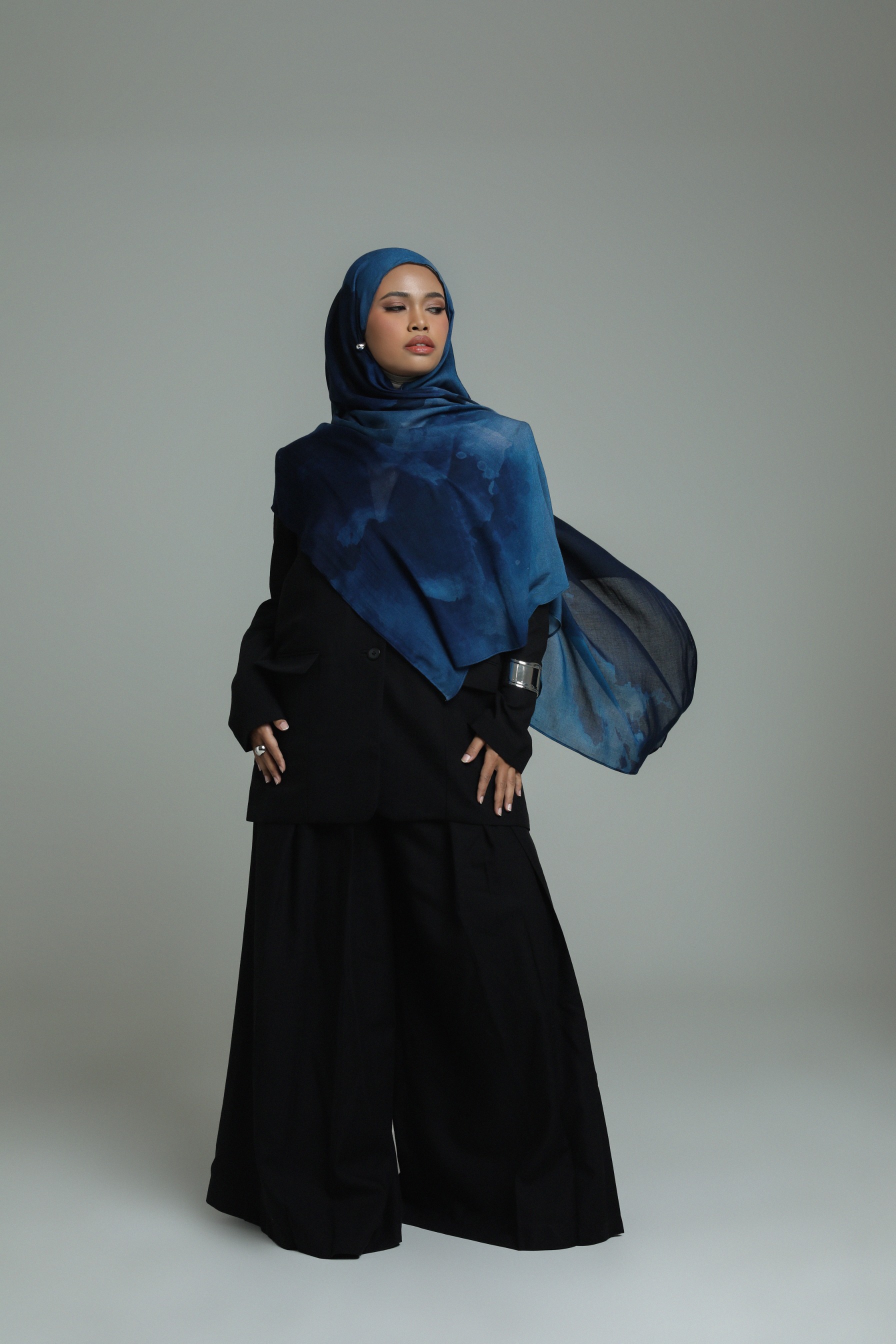 Watercolor Scarf Moonlit | Pashmina Printed Modals