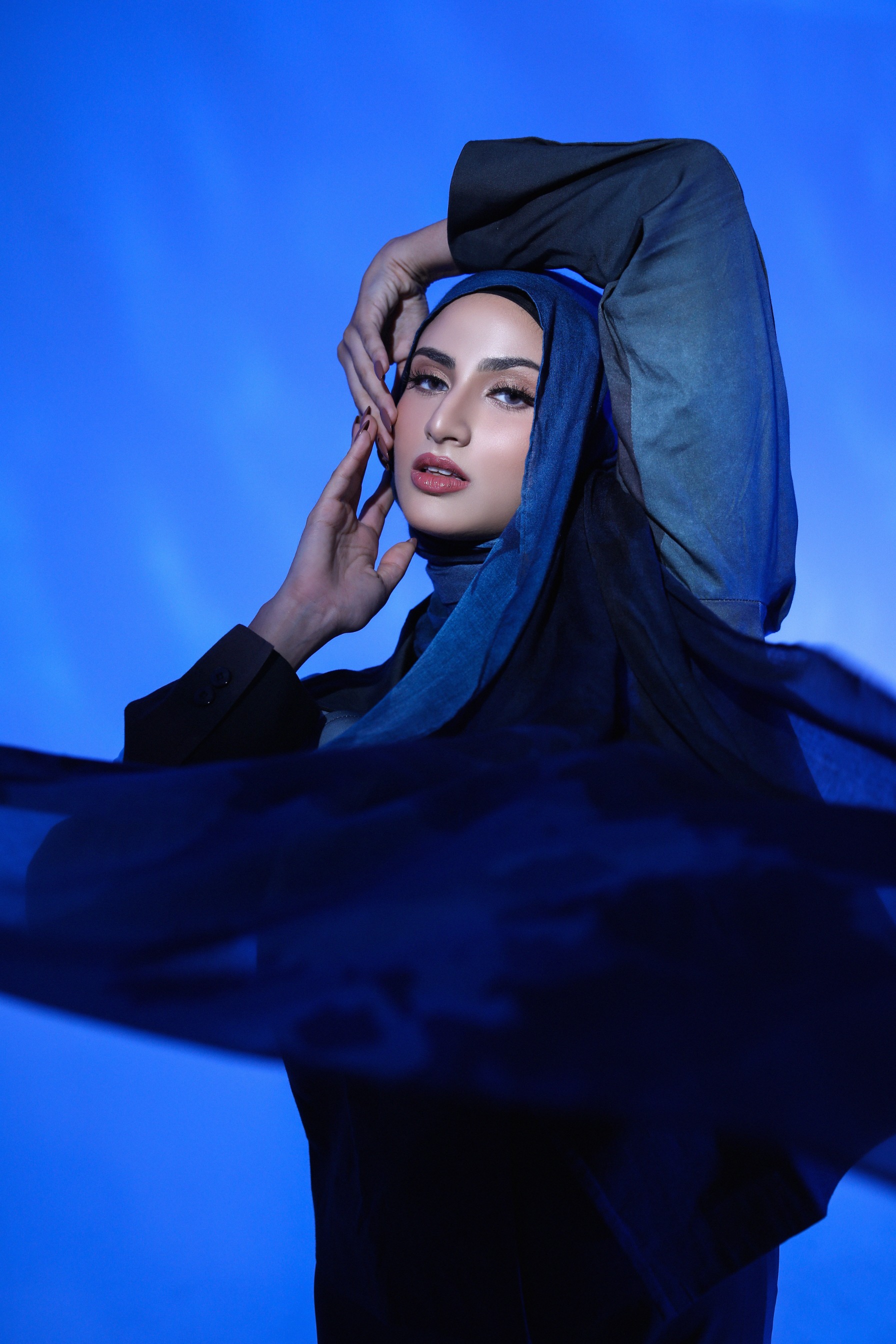 Watercolor Scarf Moonlit | Pashmina Printed Modals