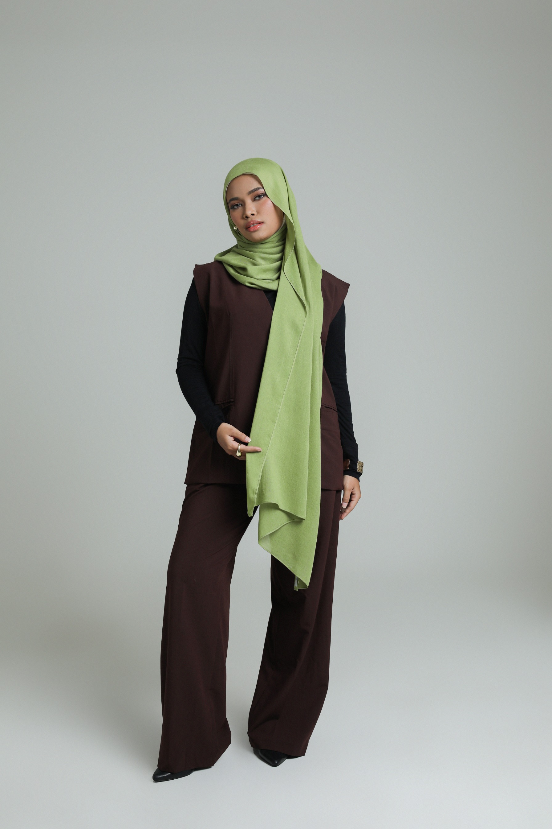 Sana Pistachio Green | Pashmina Delicate Rayon