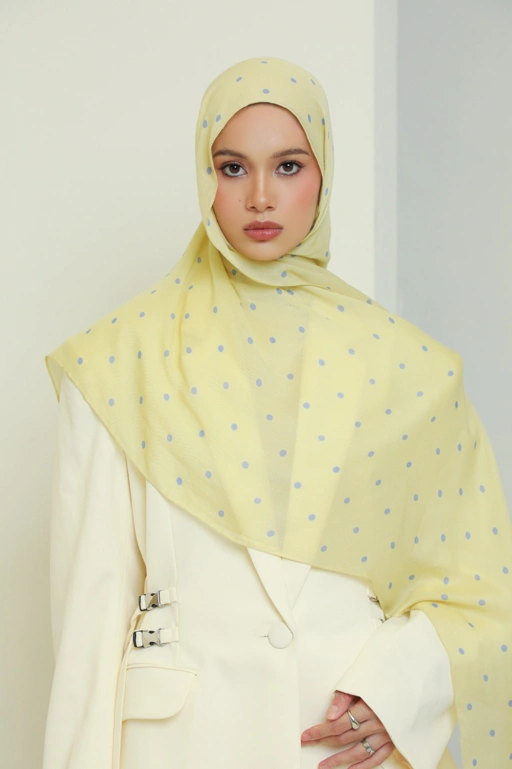 Polkadot Scarf Butter Pop | Pashmina Printed Modals