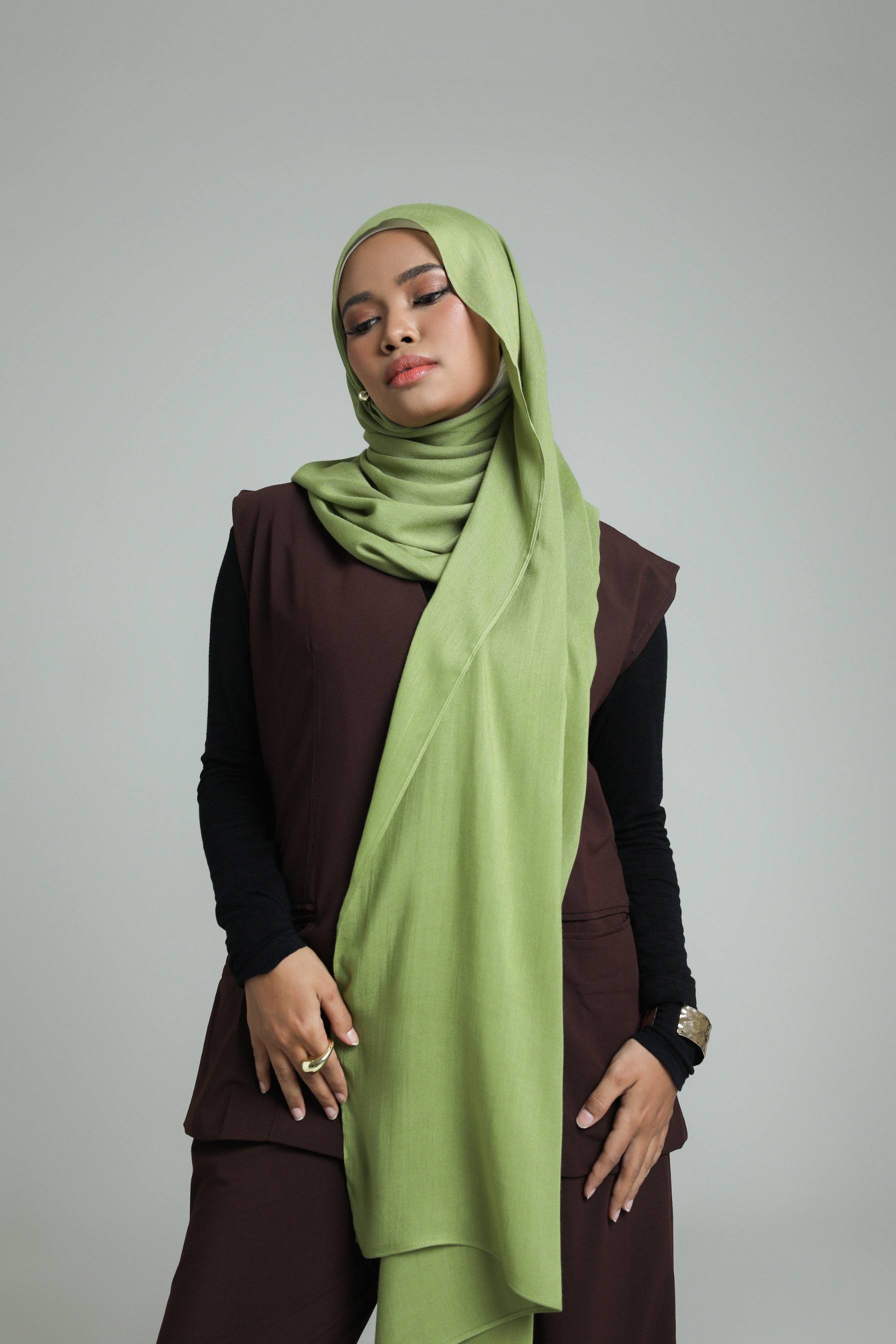 Sana Pistachio Green | Pashmina Delicate Rayon