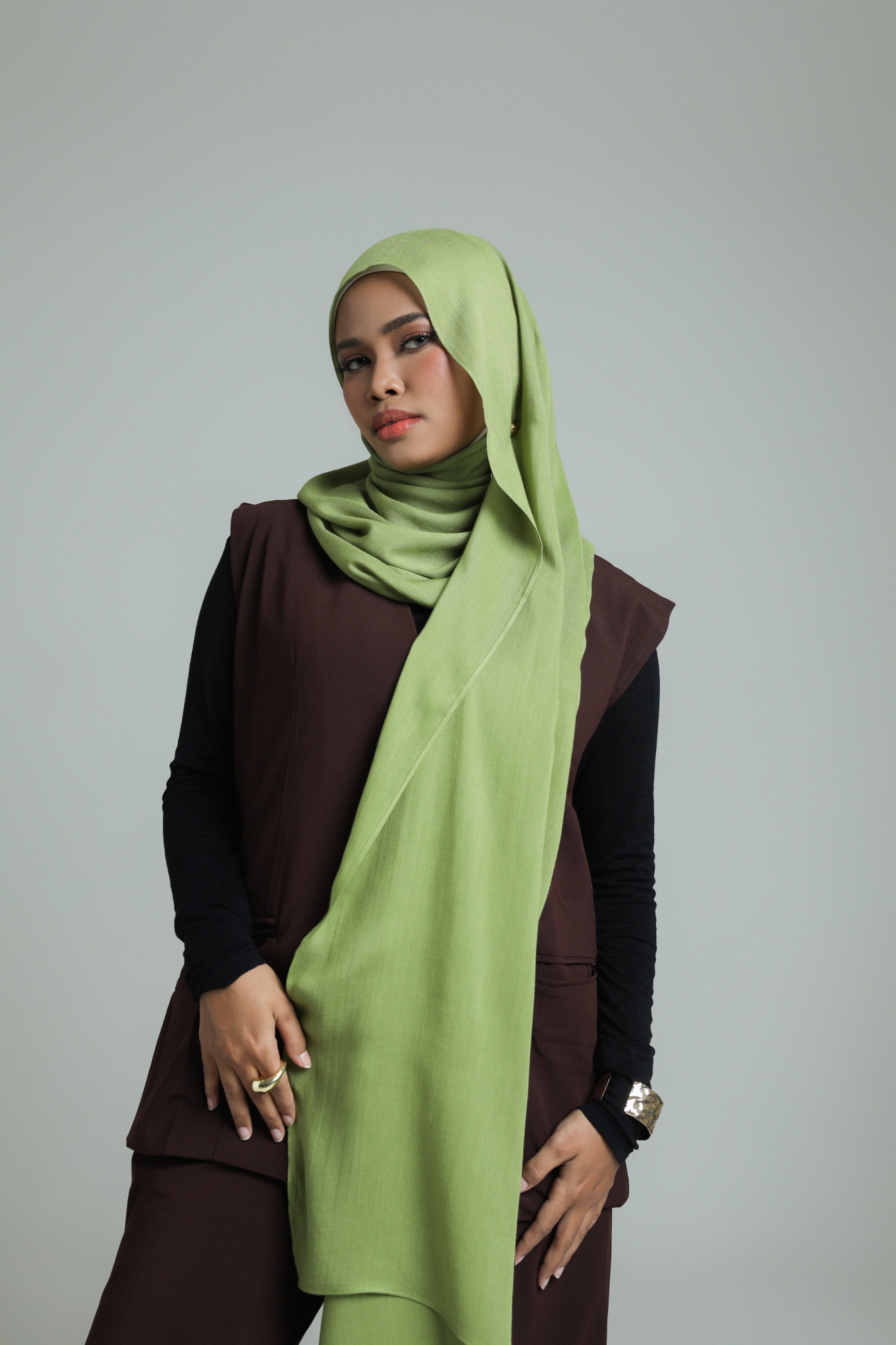 Sana Pistachio Green | Pashmina Delicate Rayon