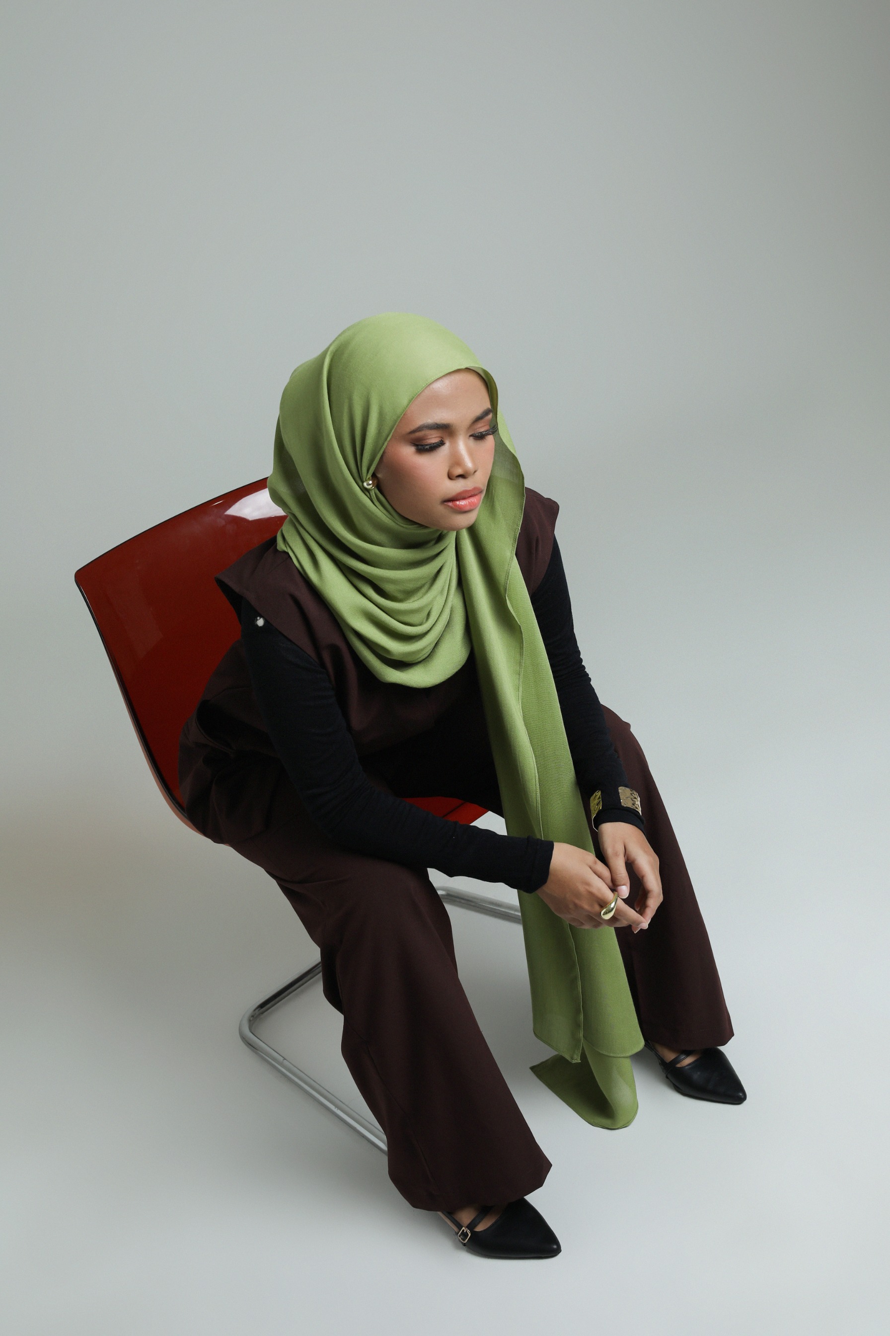 Sana Pistachio Green | Pashmina Delicate Rayon