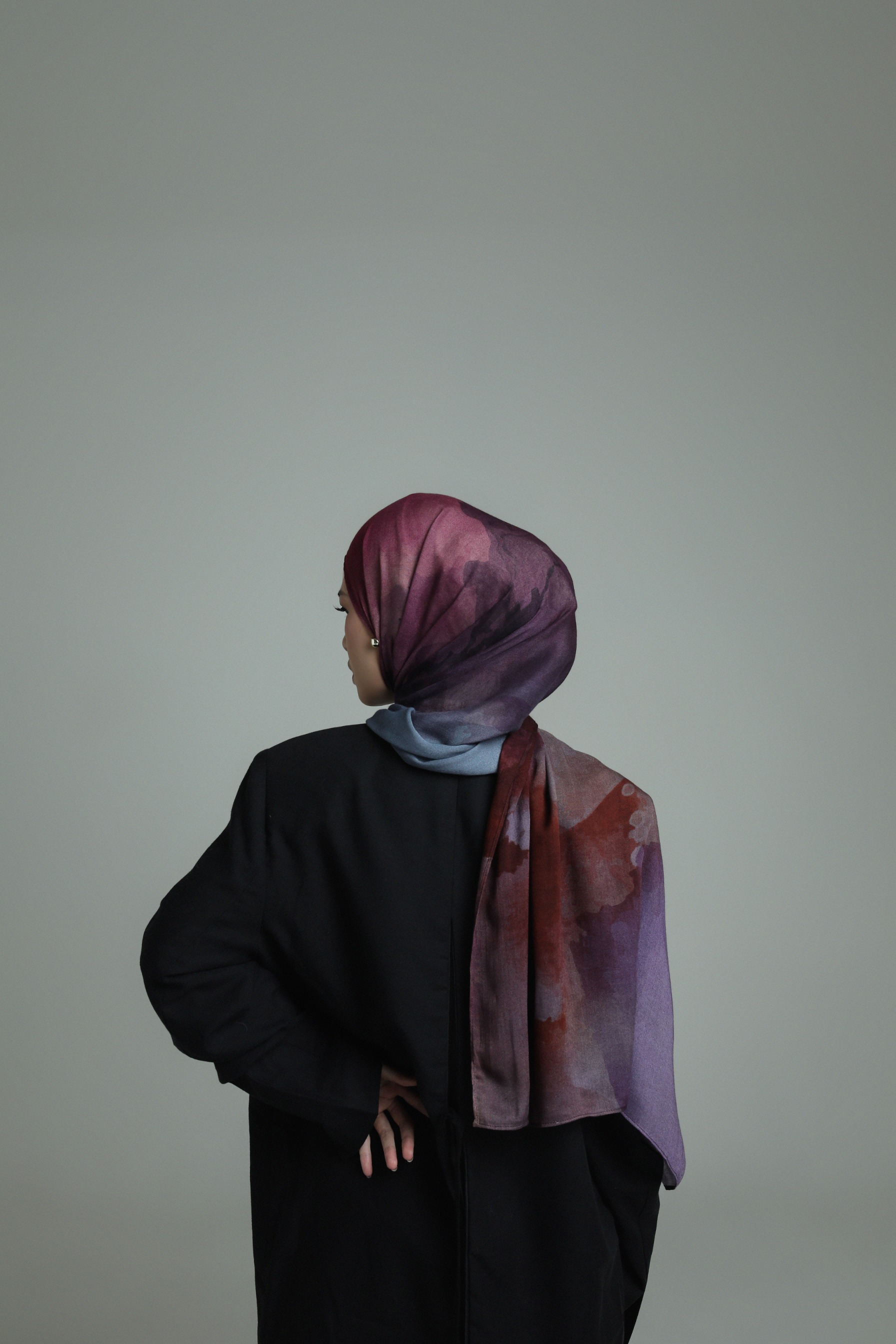 Watercolor Scarf Orchid | Pashmina Printed Modals