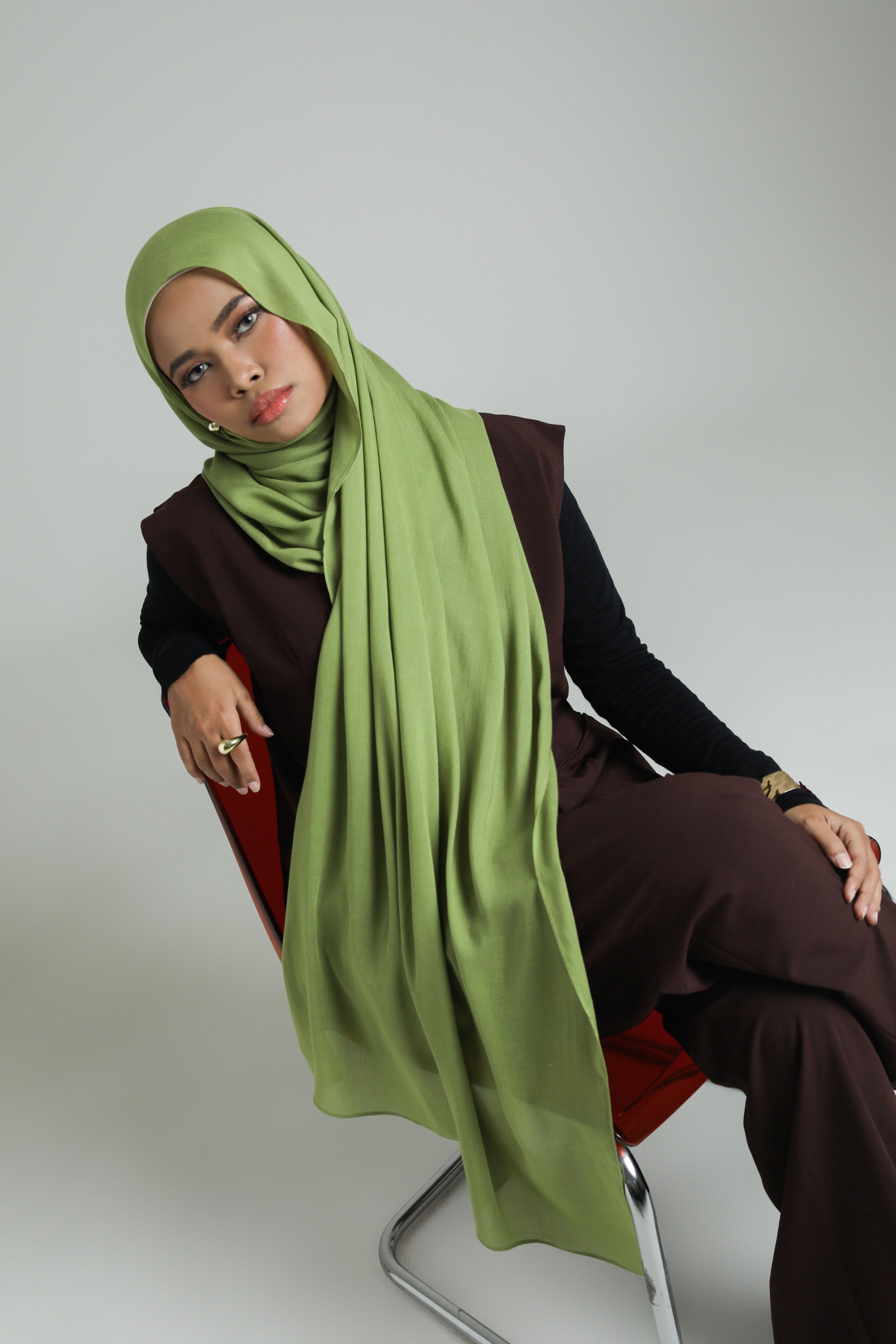 Sana Pistachio Green | Pashmina Delicate Rayon