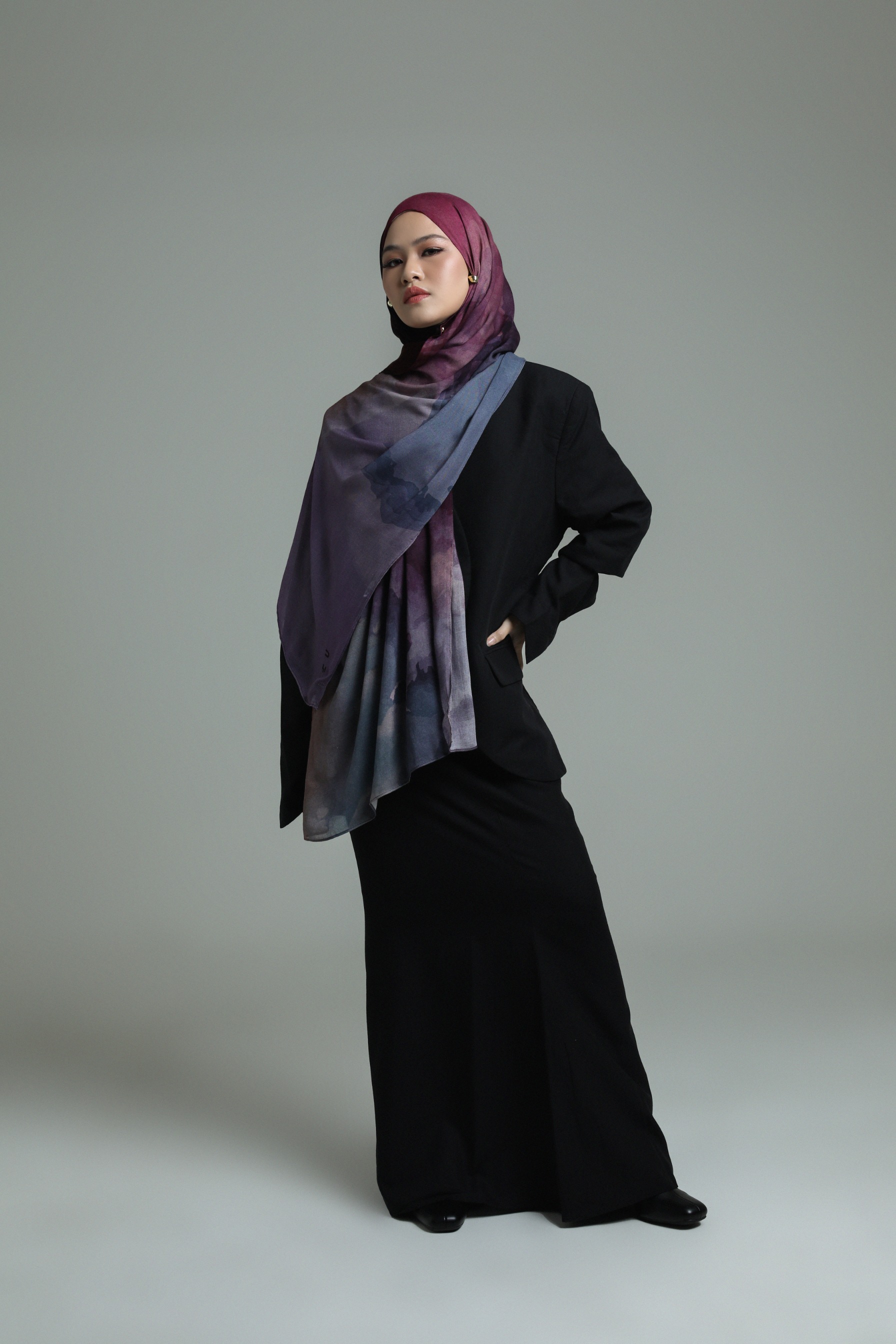 Watercolor Scarf Orchid | Pashmina Printed Modals