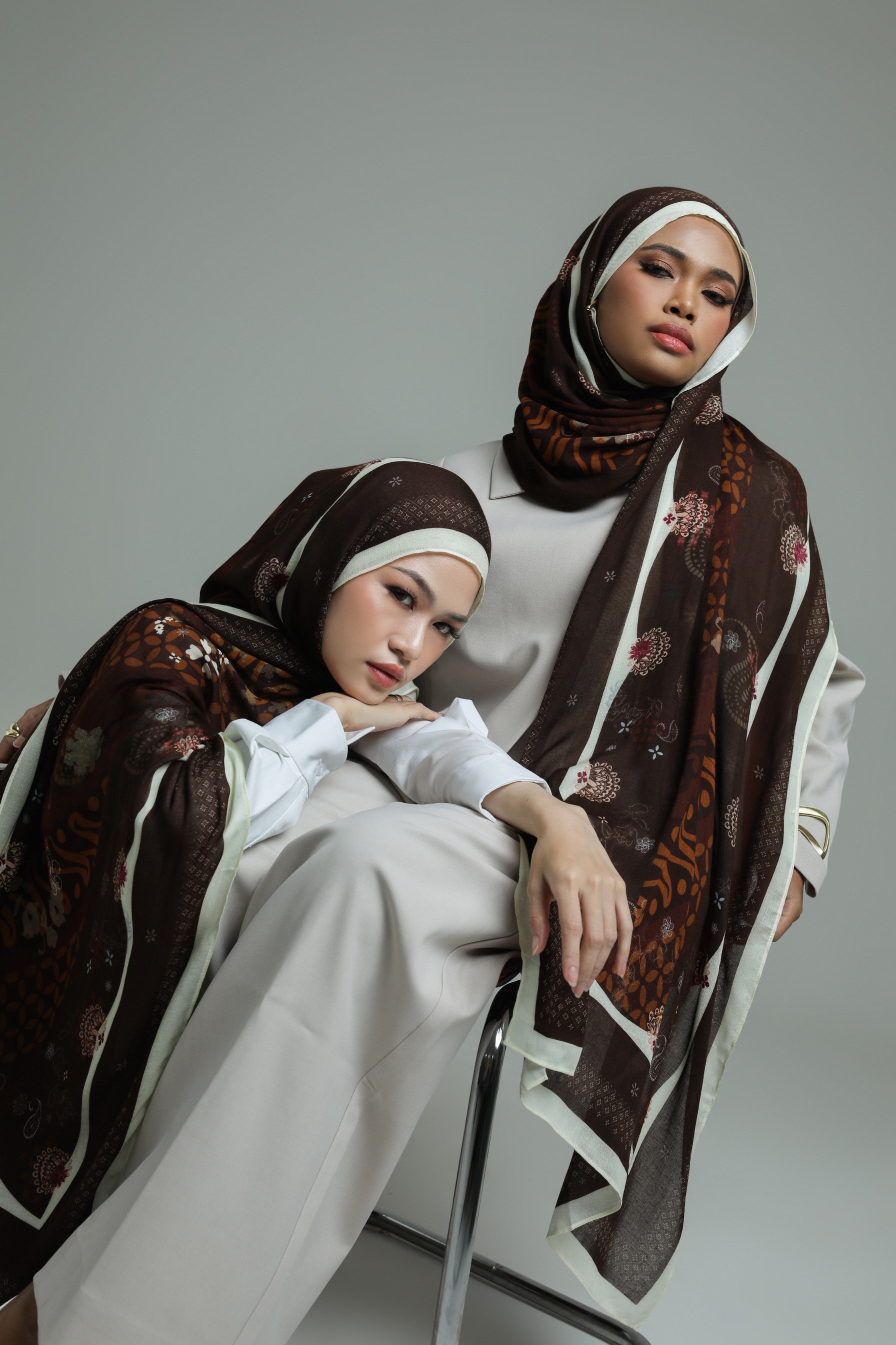 Batik Scarf Heritage Brown | Pashmina Printed Modals
