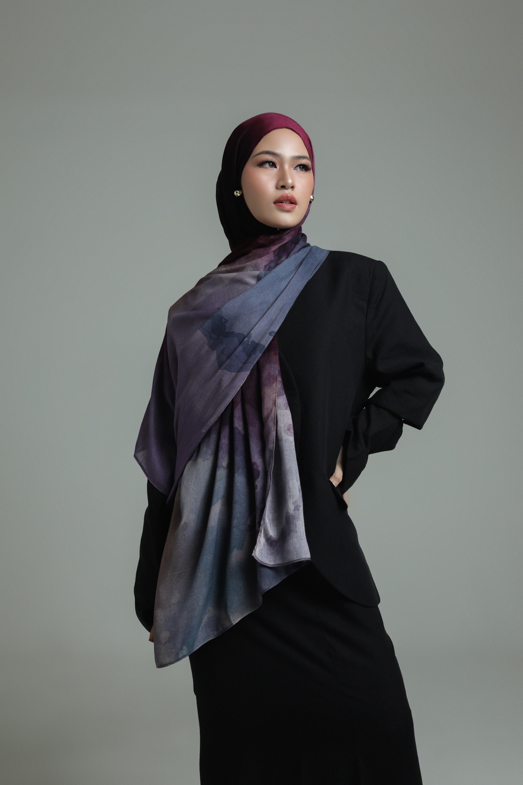 Watercolor Scarf Orchid | Pashmina Printed Modals
