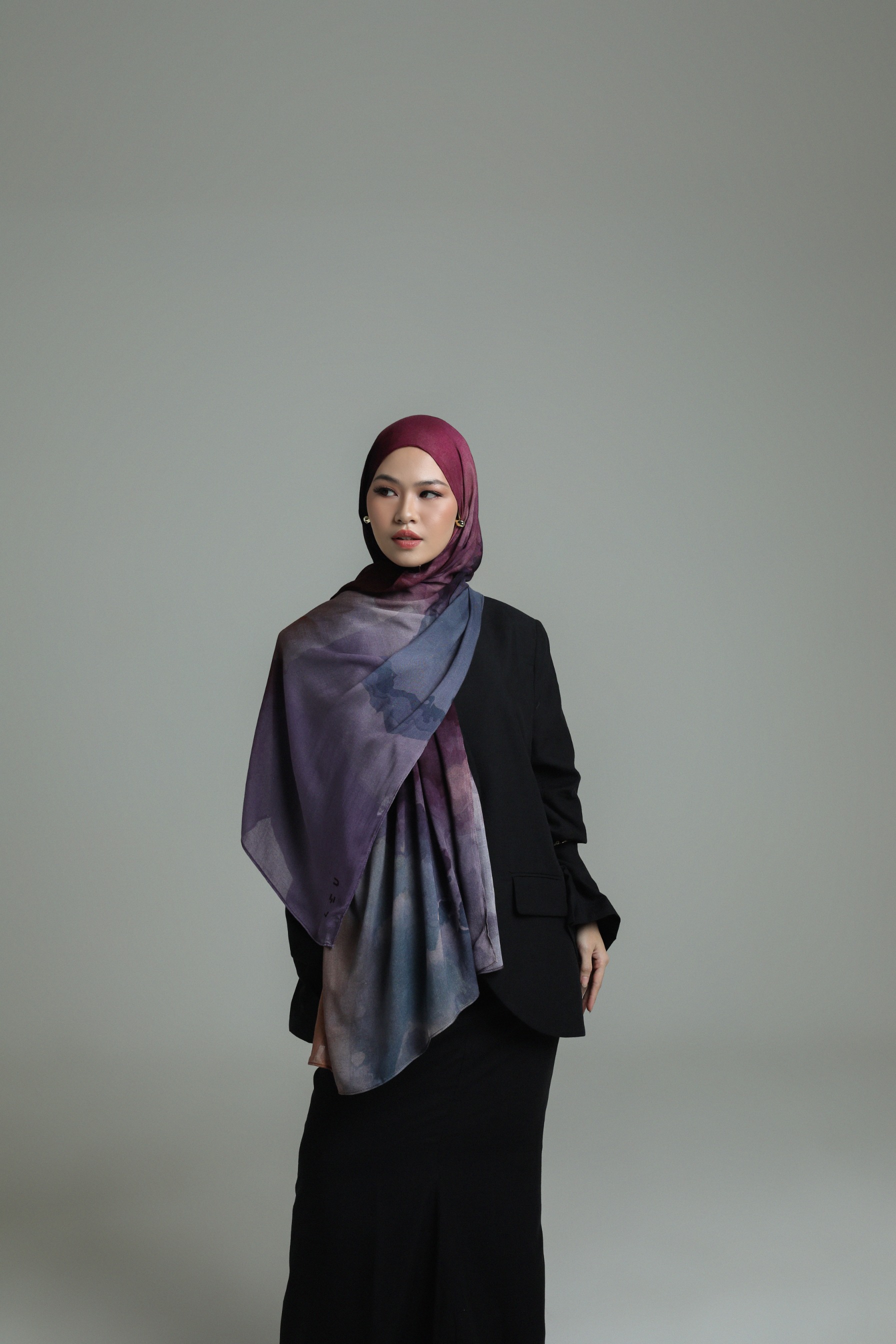 Watercolor Scarf Orchid | Pashmina Printed Modals