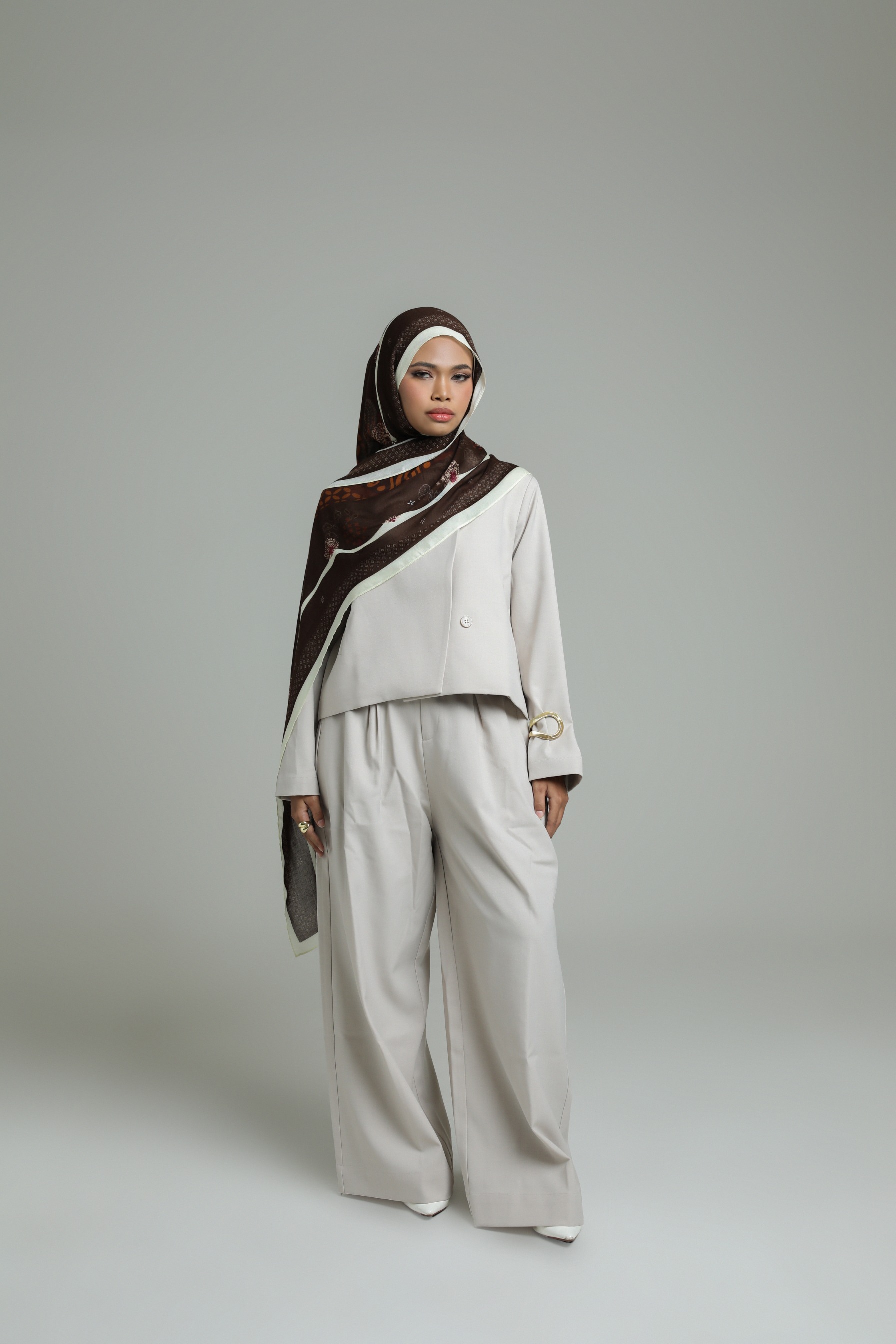 Batik Scarf Heritage Brown | Pashmina Printed Modals
