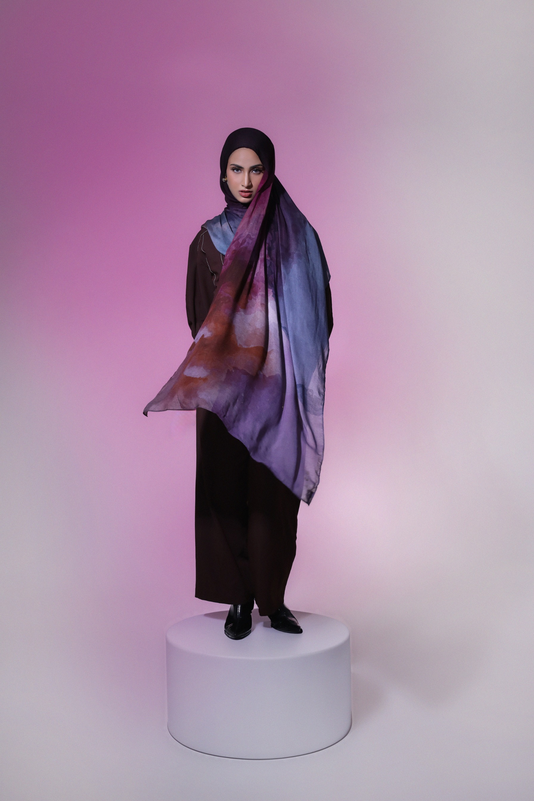 Watercolor Scarf Orchid | Pashmina Printed Modals