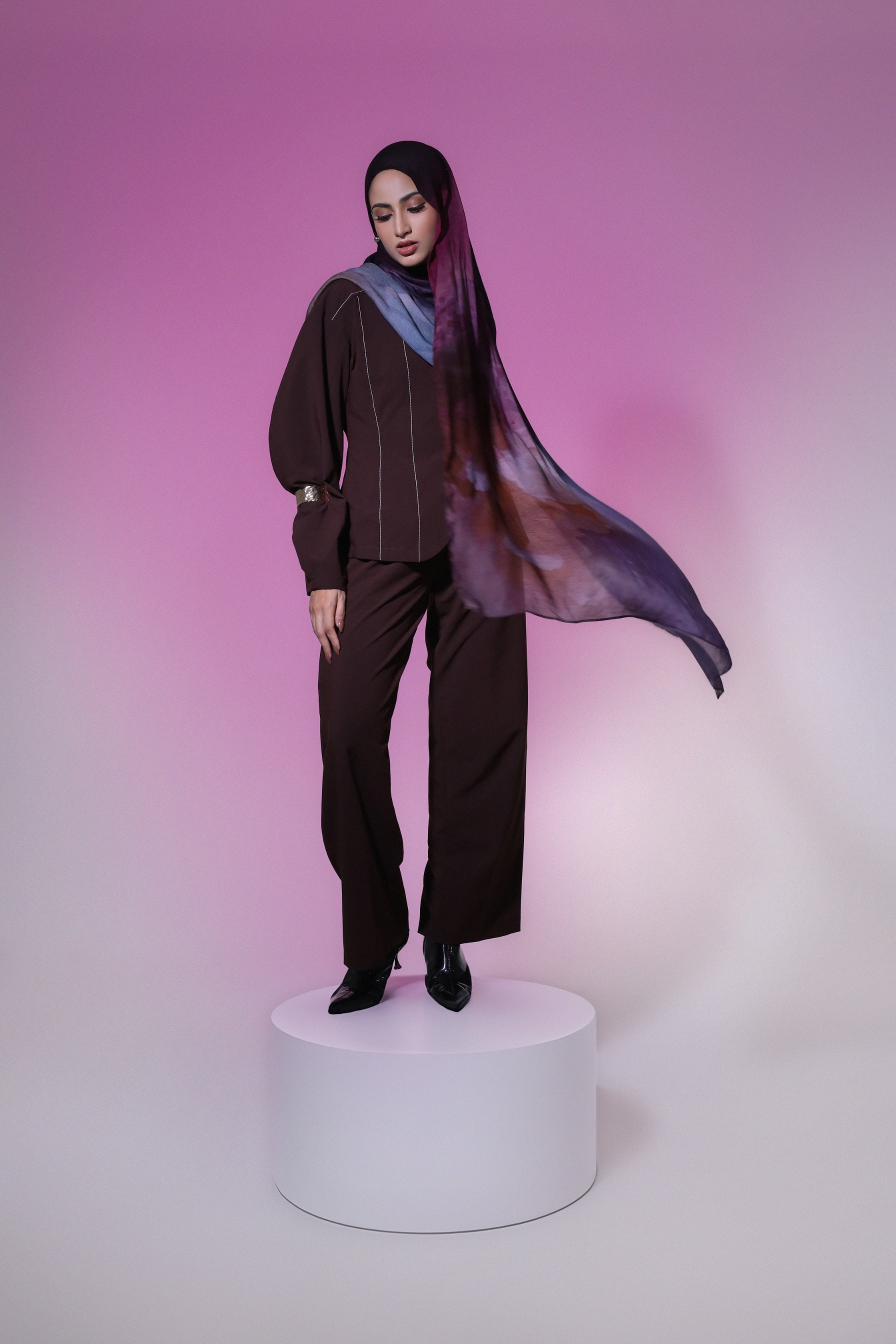 Watercolor Scarf Orchid | Pashmina Printed Modals