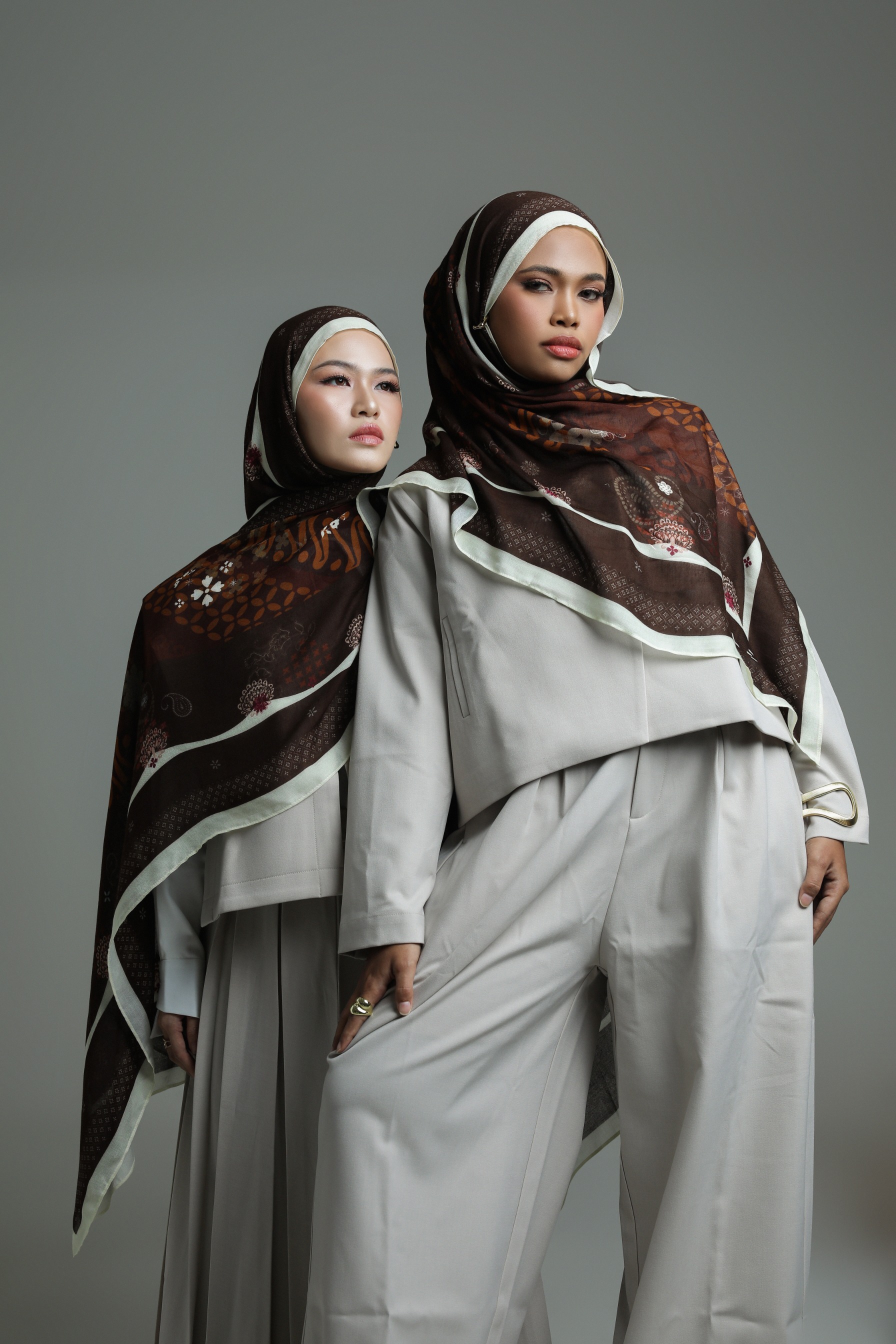 Batik Scarf Heritage Brown | Pashmina Printed Modals