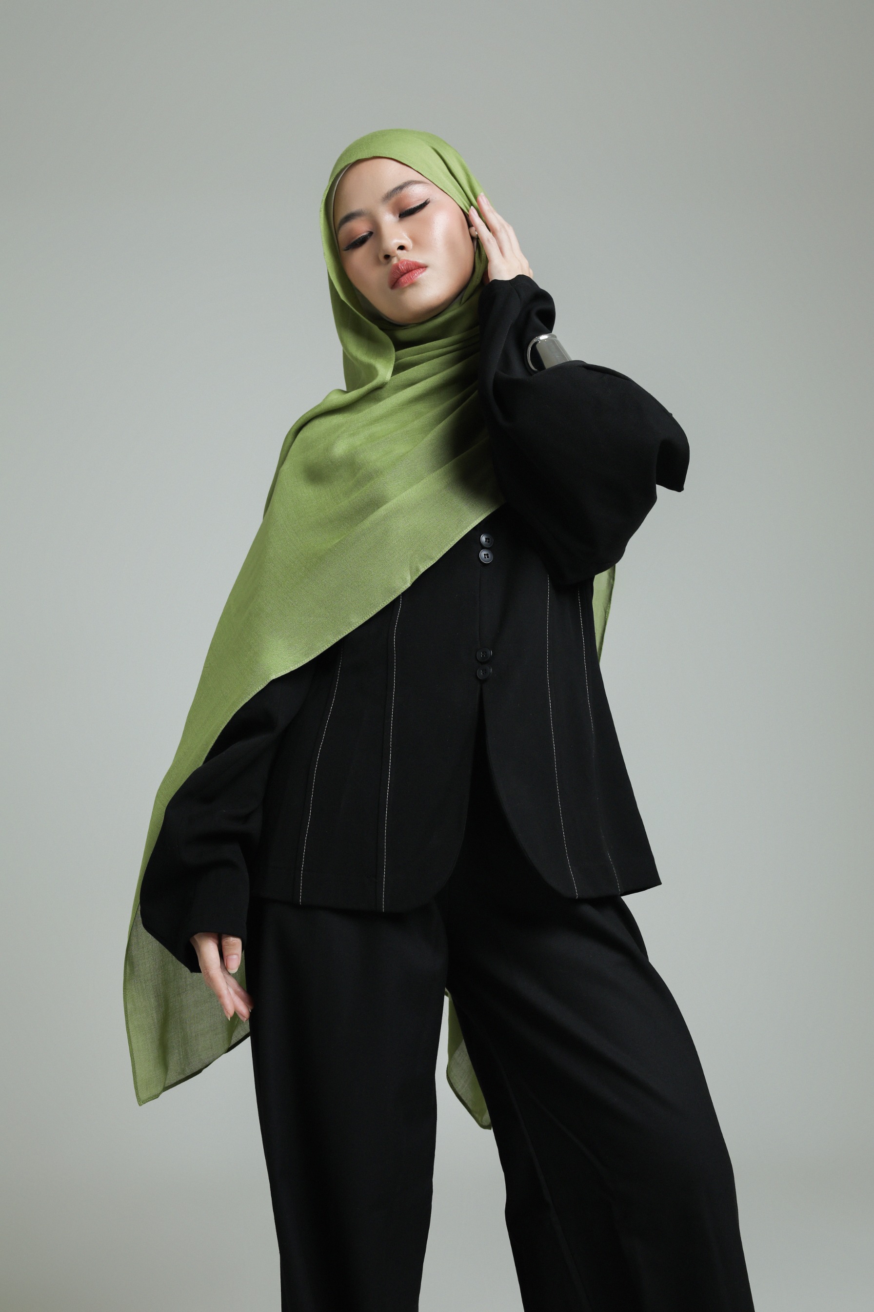 Sana Pistachio Green | Pashmina Delicate Rayon