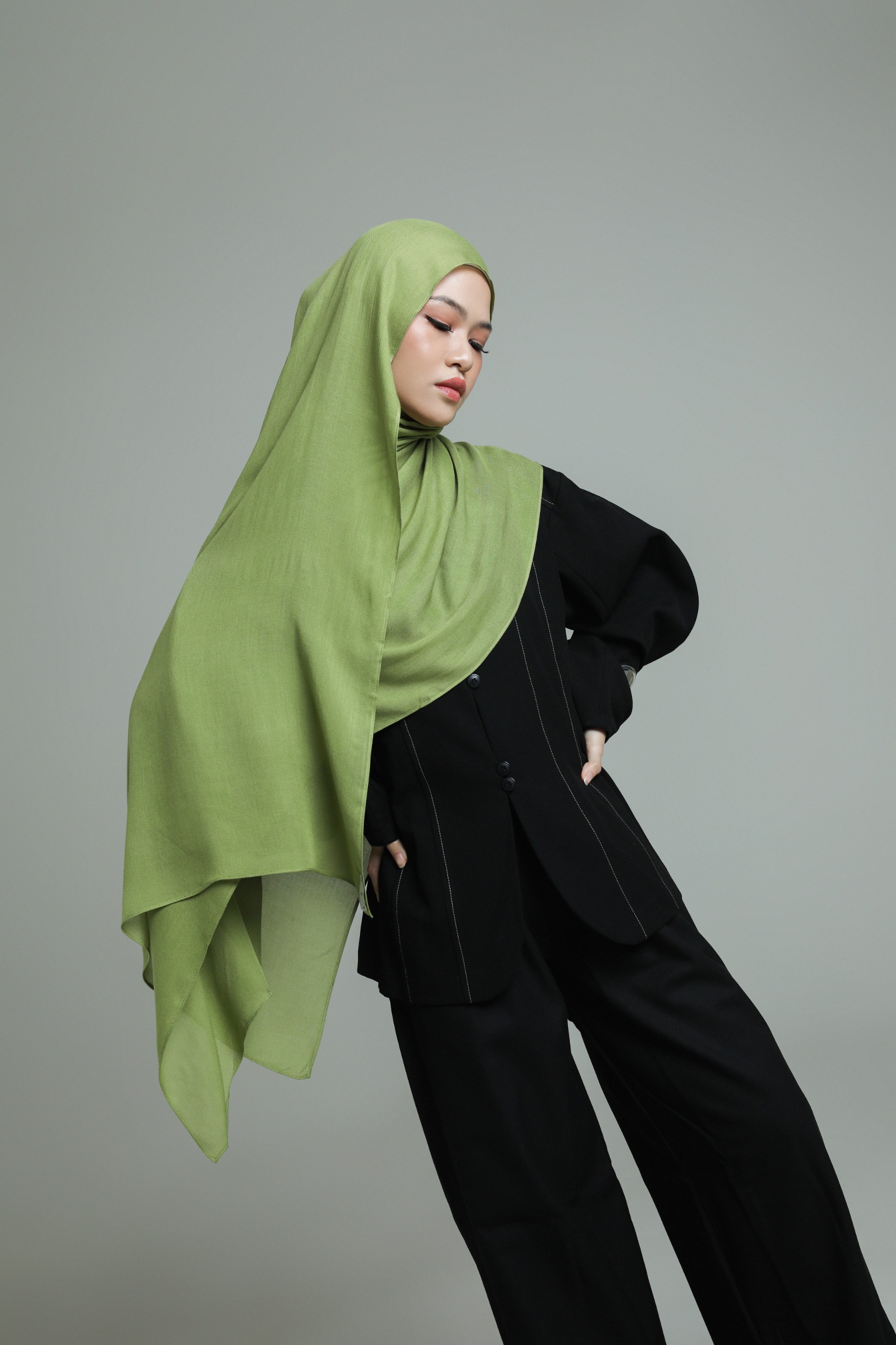 Sana Pistachio Green | Pashmina Delicate Rayon