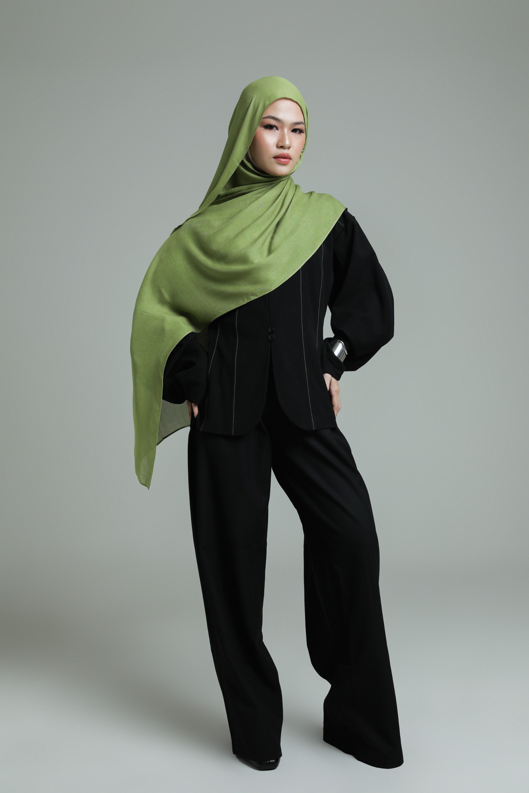 Sana Pistachio Green | Pashmina Delicate Rayon
