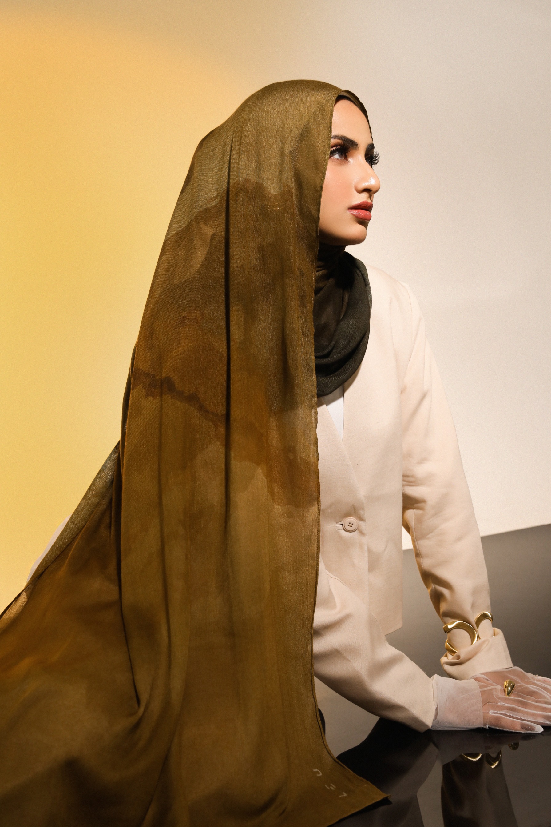 Watercolor Scarf Forest | Pashmina Printed Modals