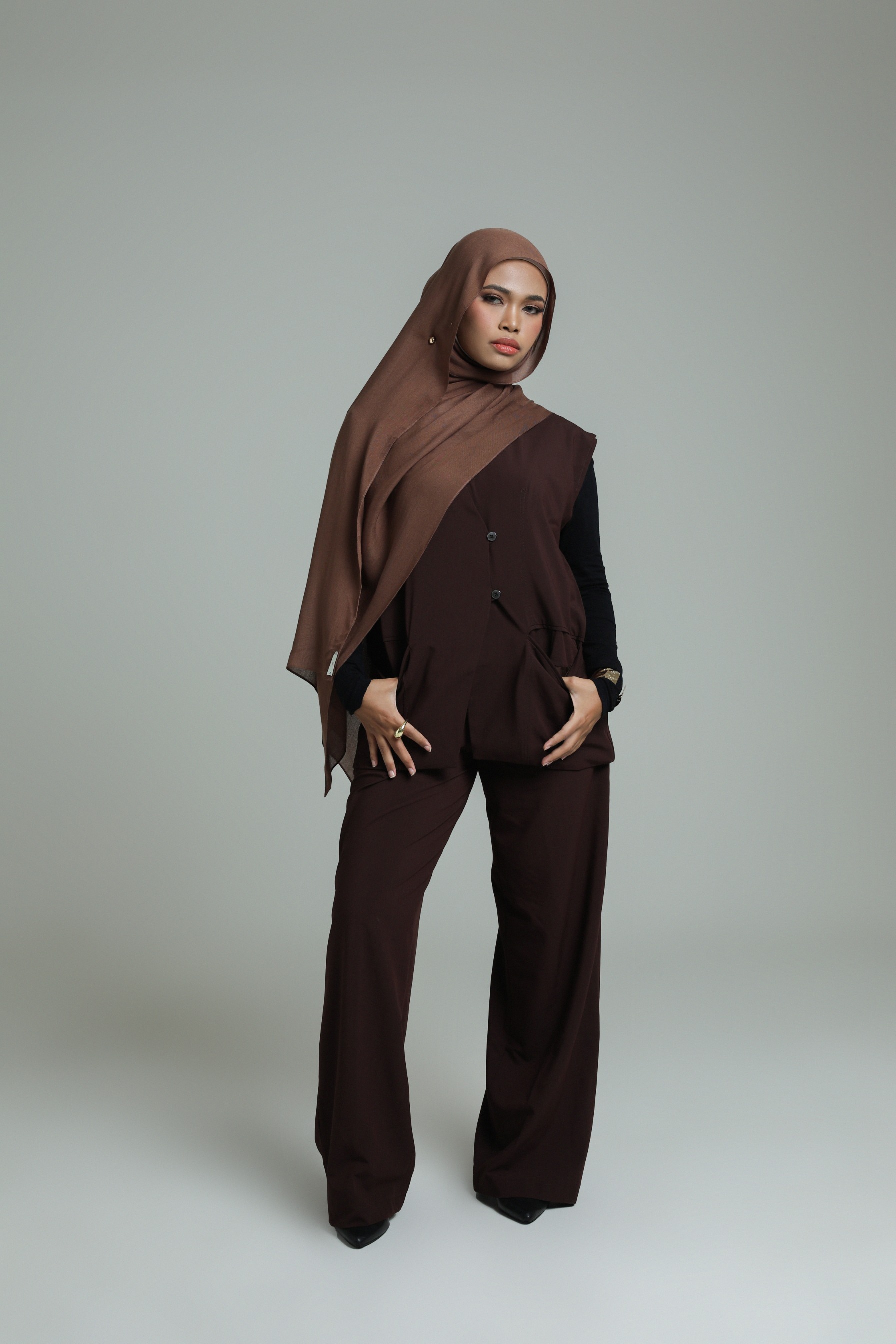Sana Light Brown | Pashmina Delicate Rayon