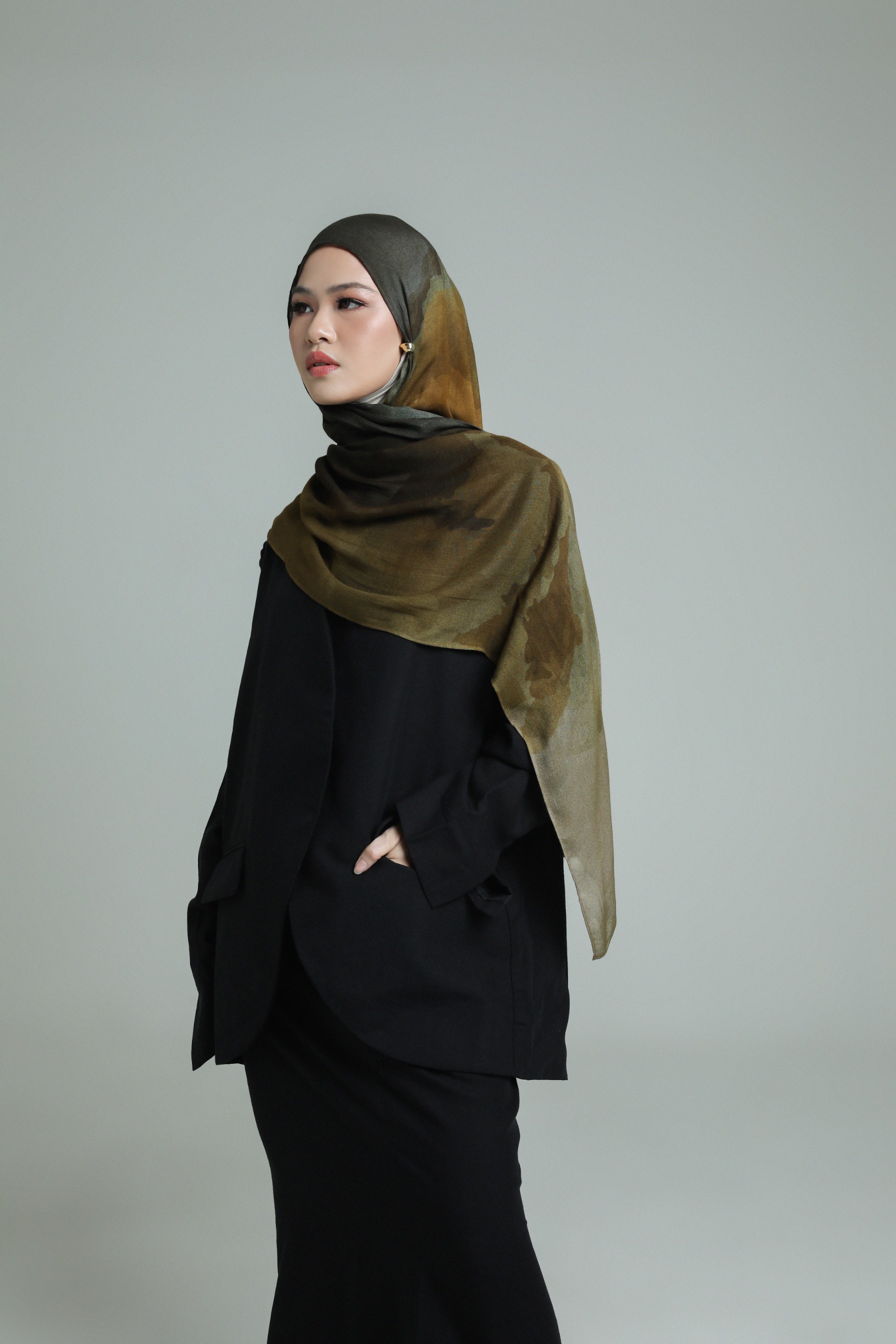 Watercolor Scarf Forest | Pashmina Printed Modals