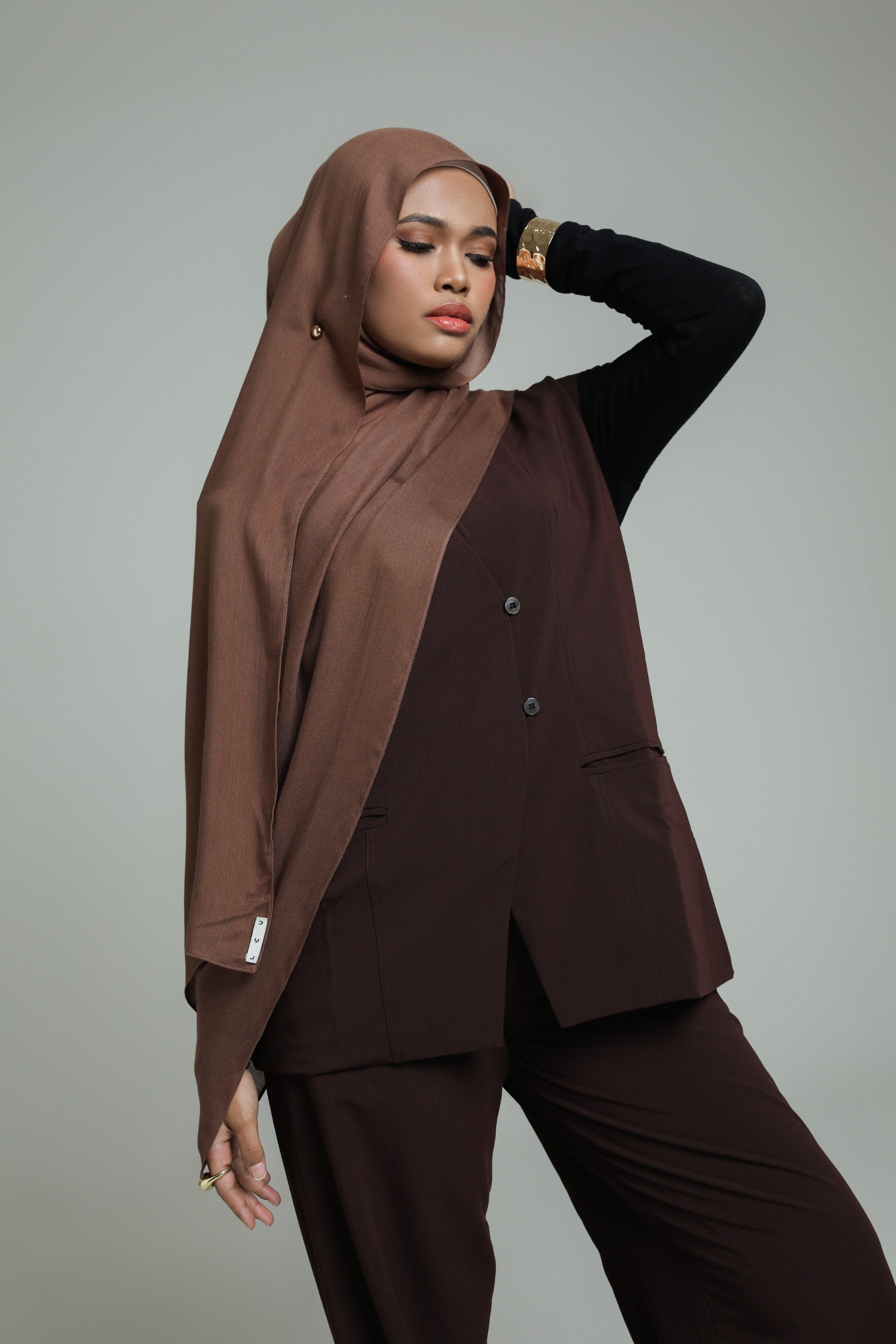 Sana Light Brown | Pashmina Delicate Rayon