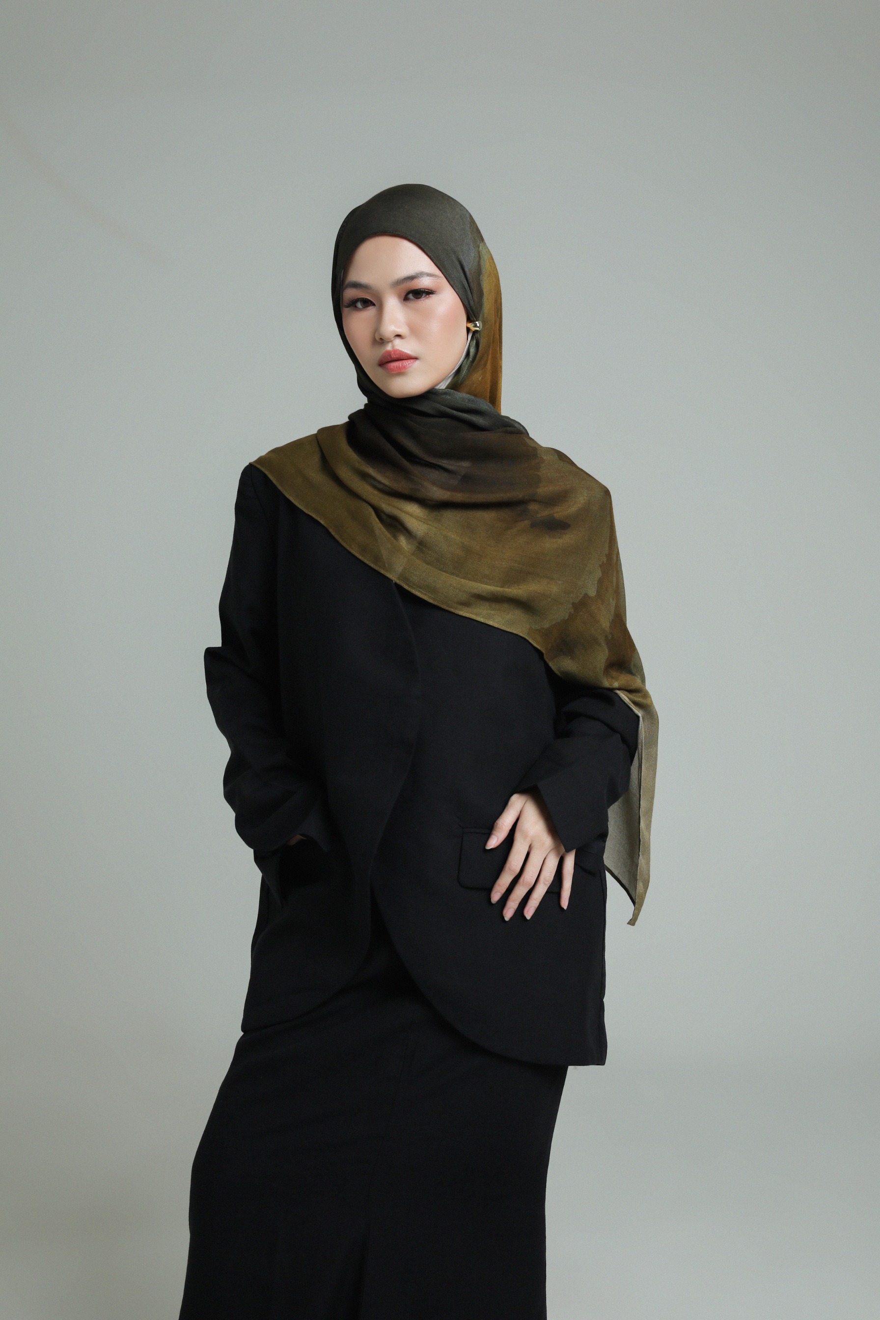 Watercolor Scarf Forest | Pashmina Printed Modals